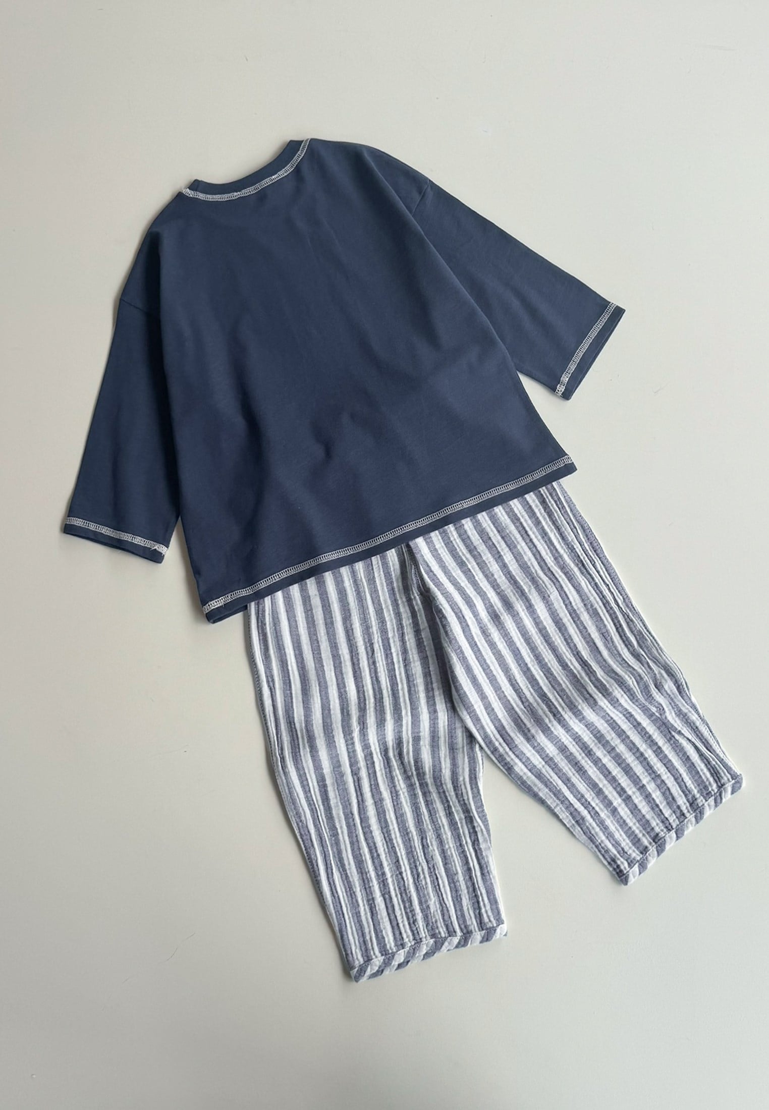 CigitOversize Pantolon Takım 2-10 Yaş LACİVERT