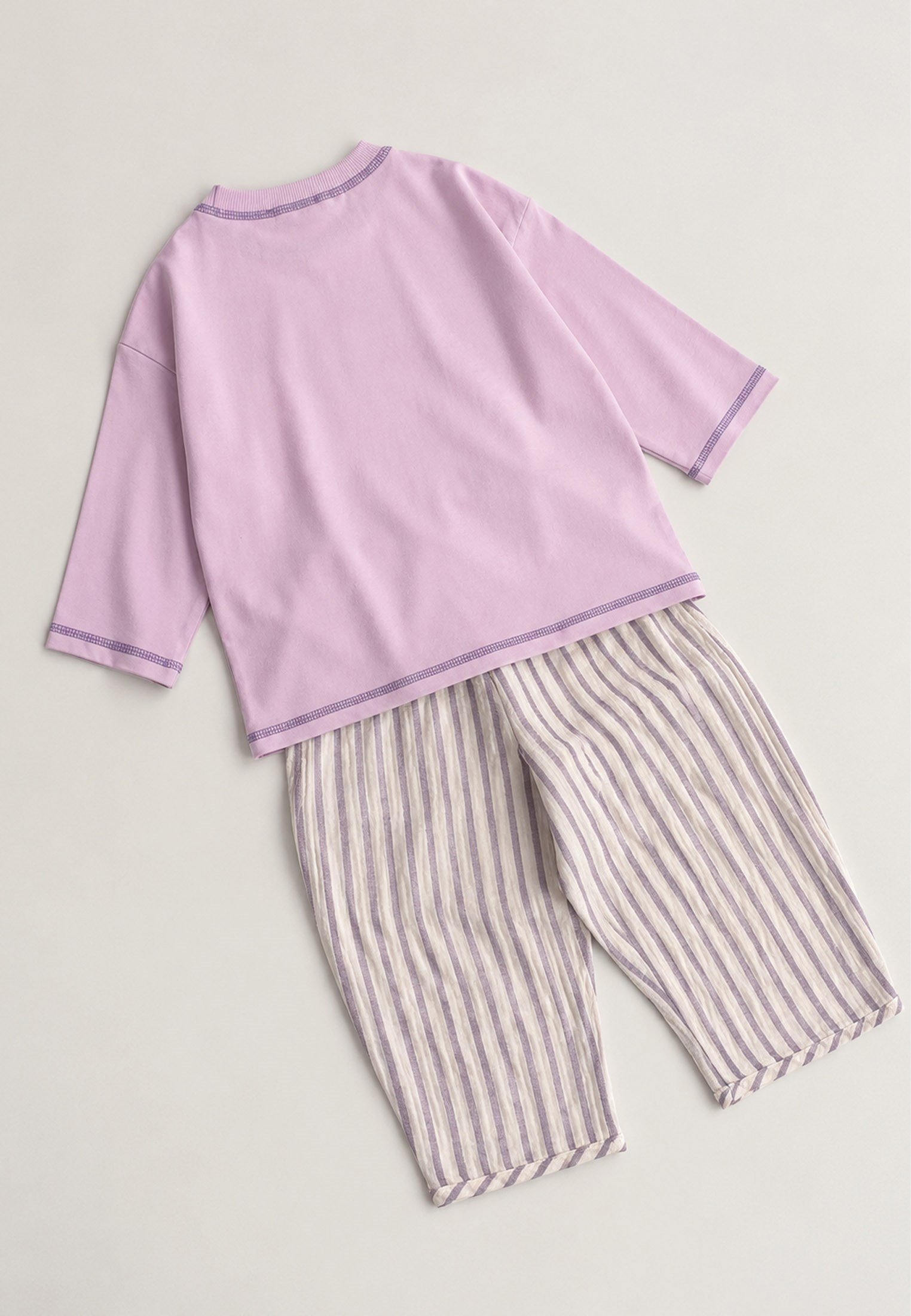 CigitOversize Pantolon Takım 2-10 Yaş LİLA