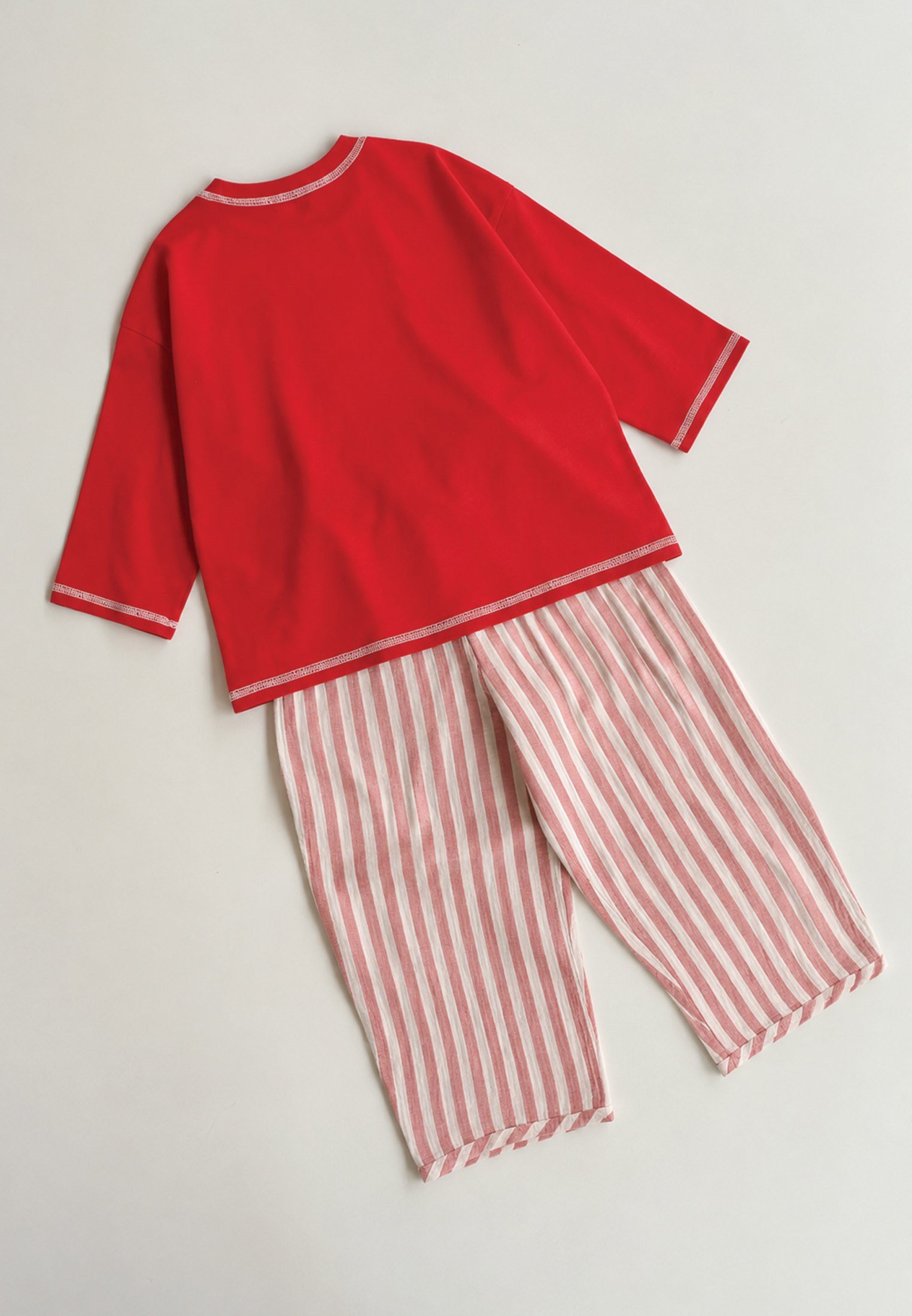 CigitOversize Pantolon Takım 2-10 Yaş KIRMIZI