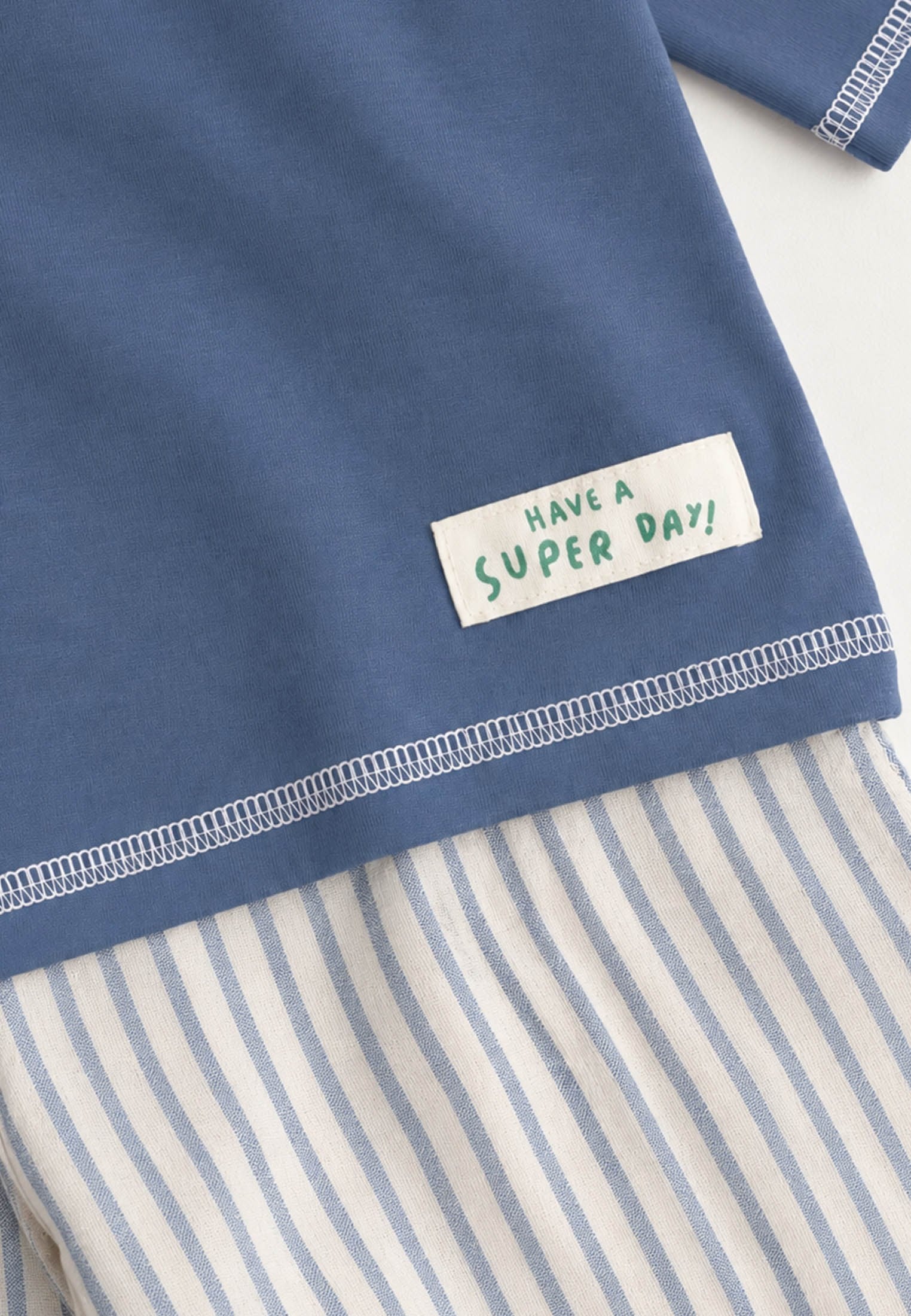 CigitOversize Pantolon Takım 2-10 Yaş İNDİGO İNCE ÇİZ.