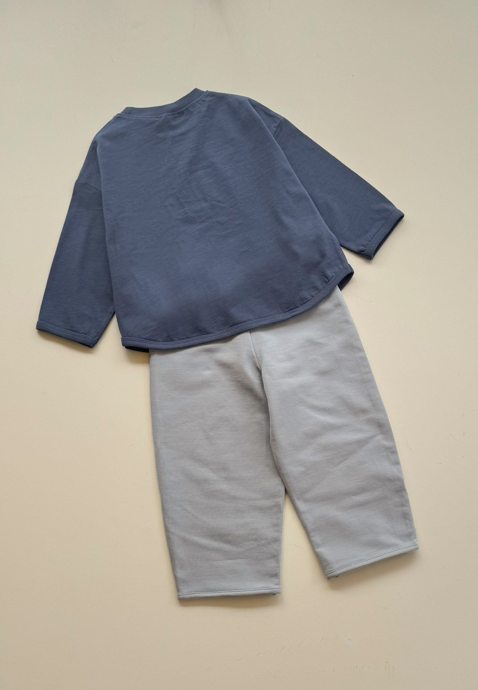 CigitOversize Uzun Kollu T-Shirt Takım 2-8 Yaş LACİVERT