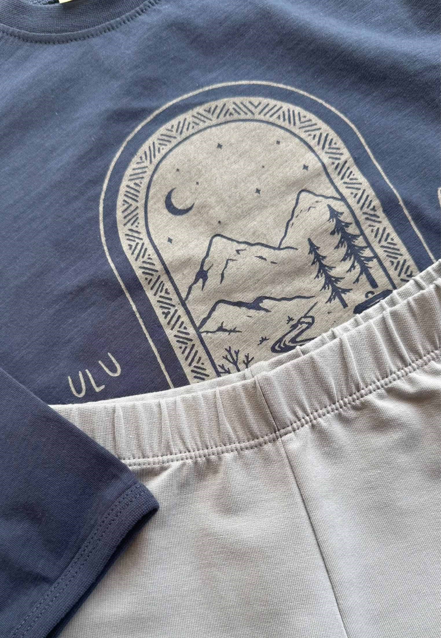 CigitOversize Uzun Kollu T-Shirt Takım 2-8 Yaş LACİVERT