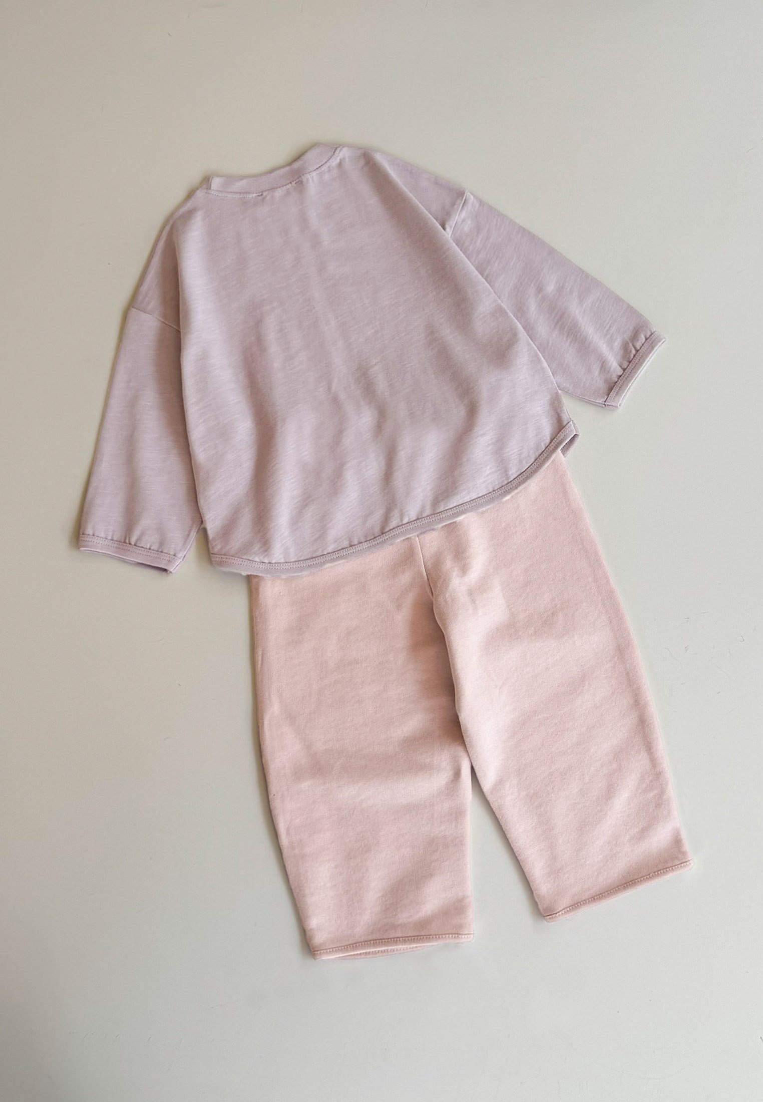 CigitOversize Uzun Kollu T-Shirt Takım 2-8 Yaş LEYLAK