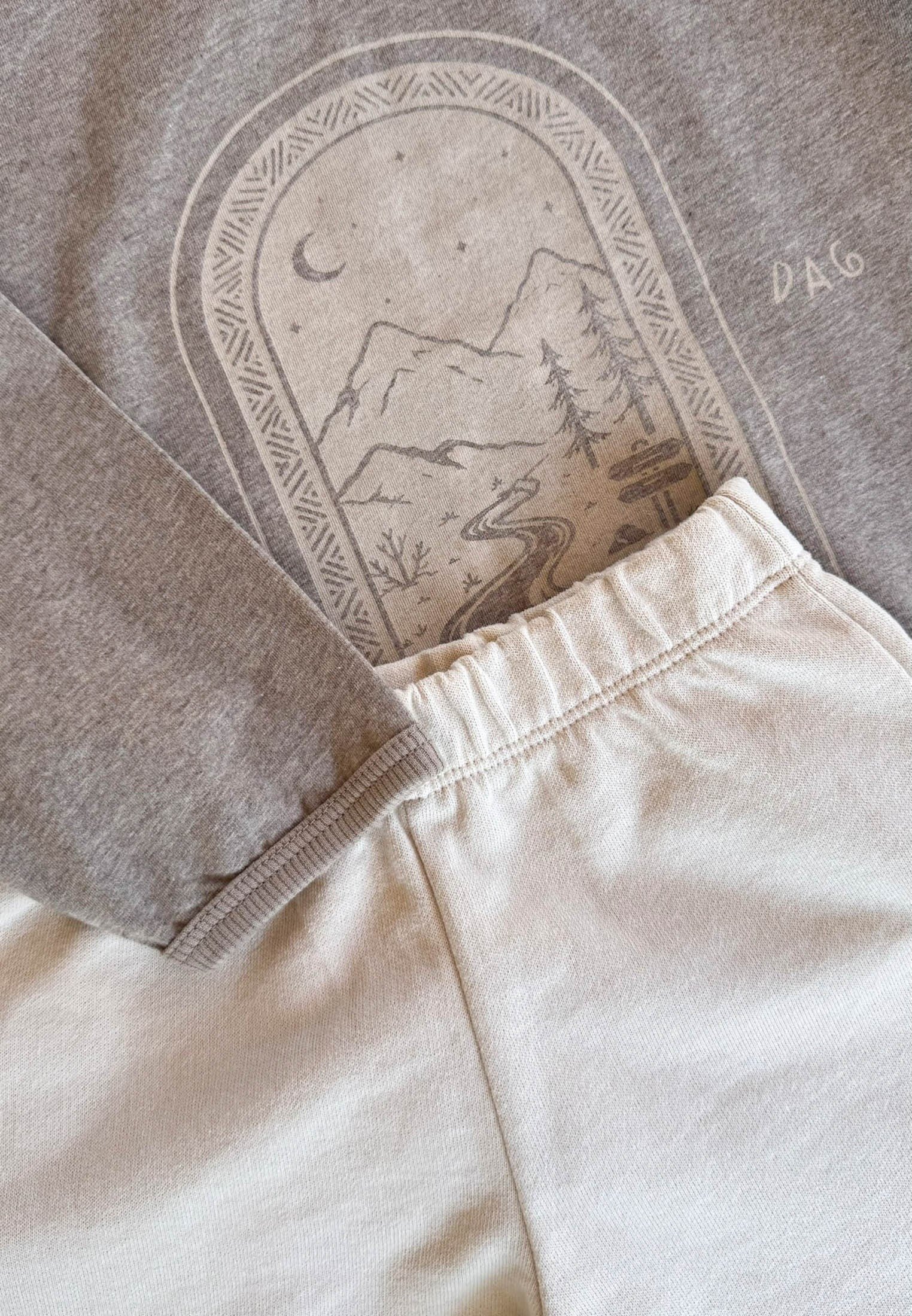 CigitOversize Uzun Kollu T-Shirt Takım 2-8 Yaş KAHVE MELANJ