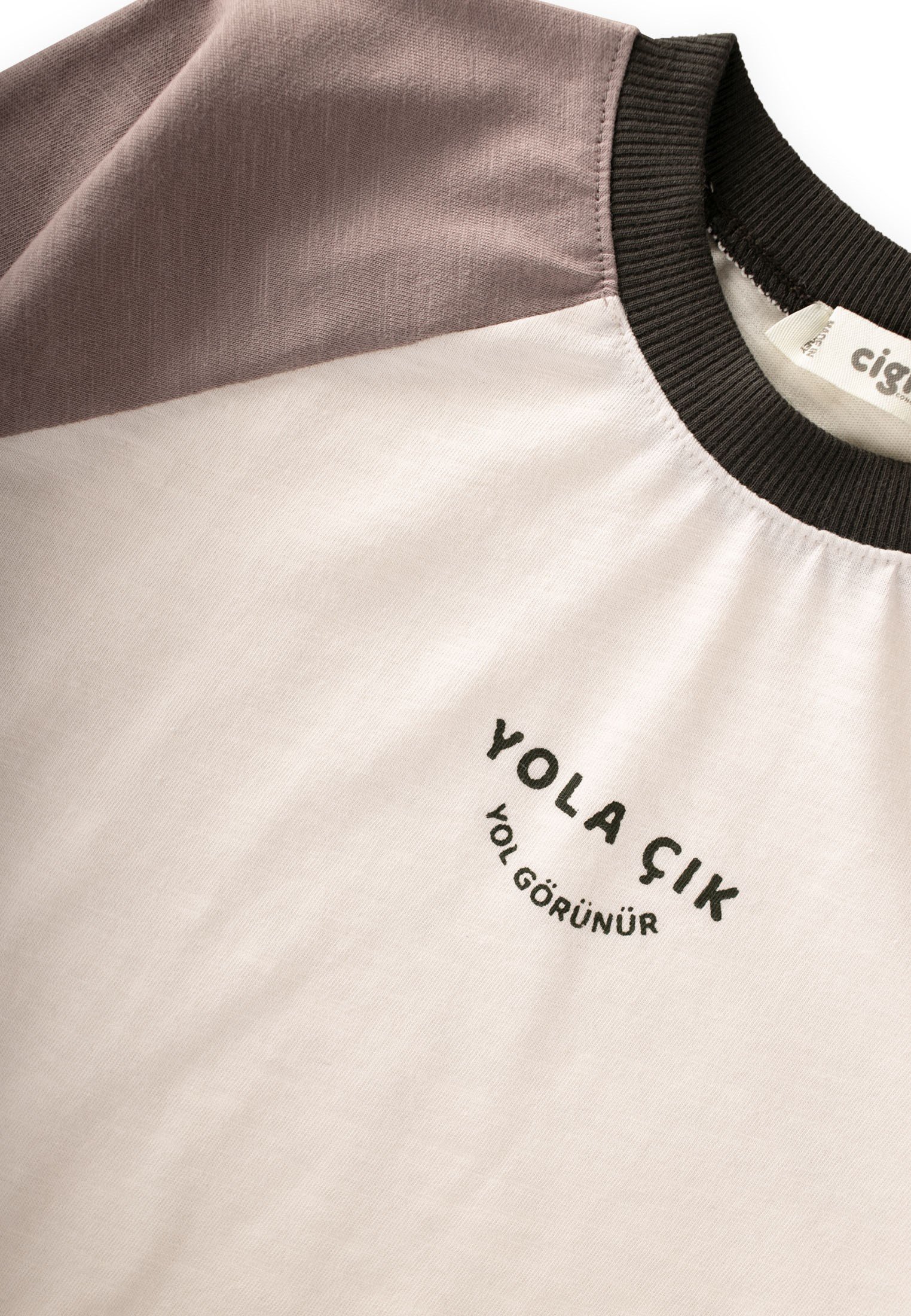 CigitMevsimlik Reglan Kol T-Shirt Takım 2-10 Yaş EKRU K HAKİ