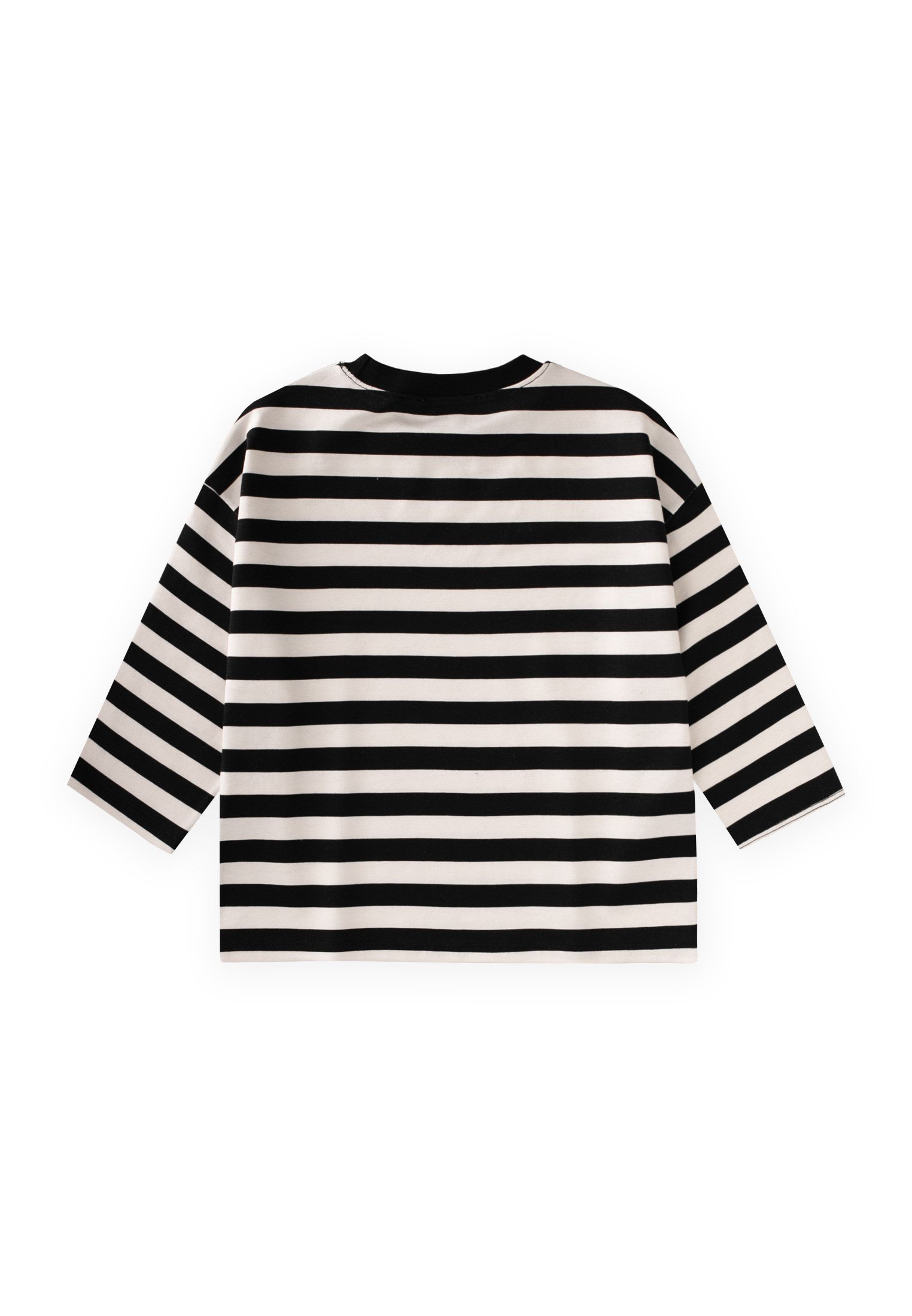 CigitOversize  Mevsimlik T-Shirt 2-10 Yaş SİYAH ÇİZGİLİ