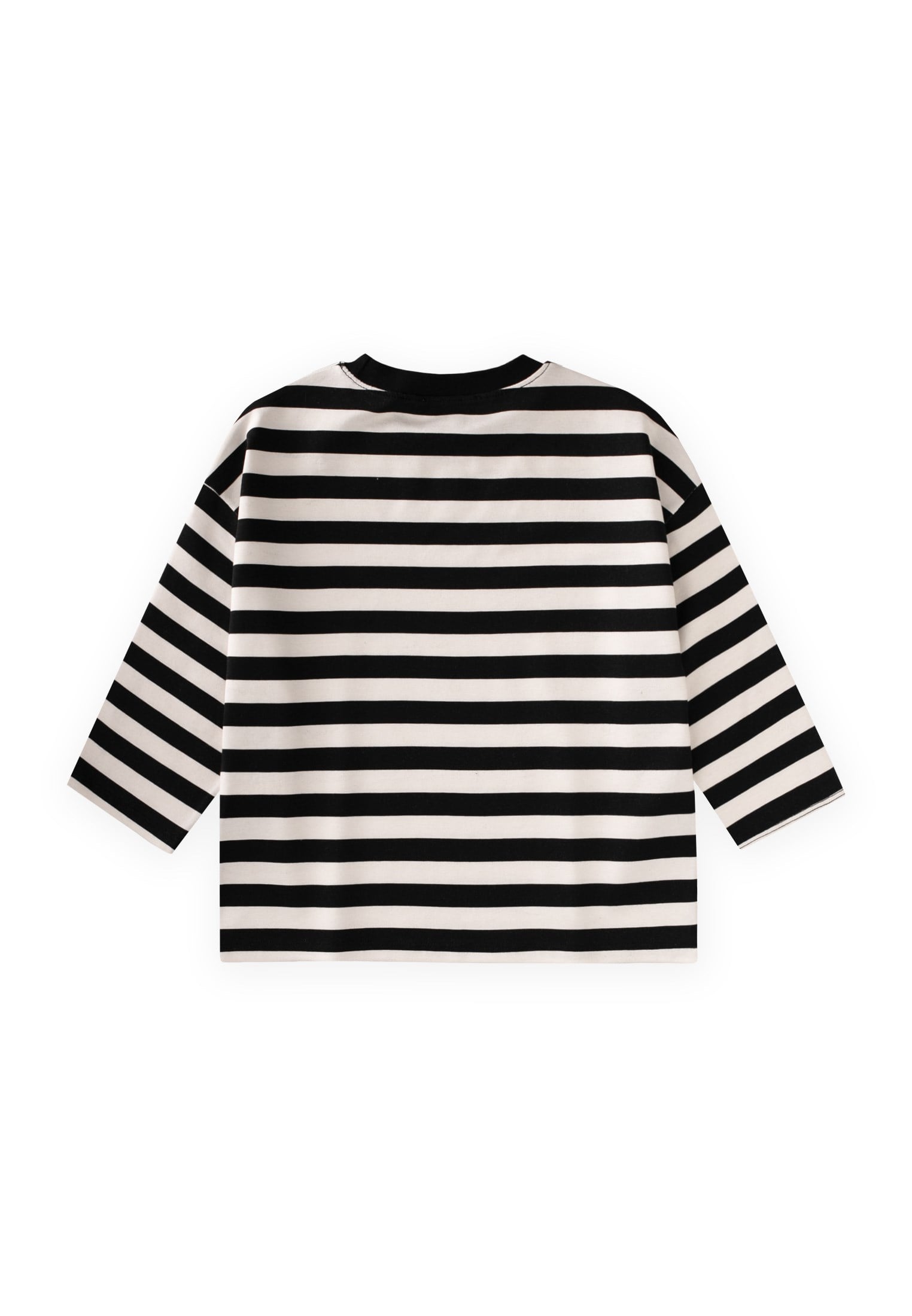 CigitOversize İkili Mevsimlik T-Shirt 2-10 Yaş SİYAH-SİYAH ÇİZGİLİ