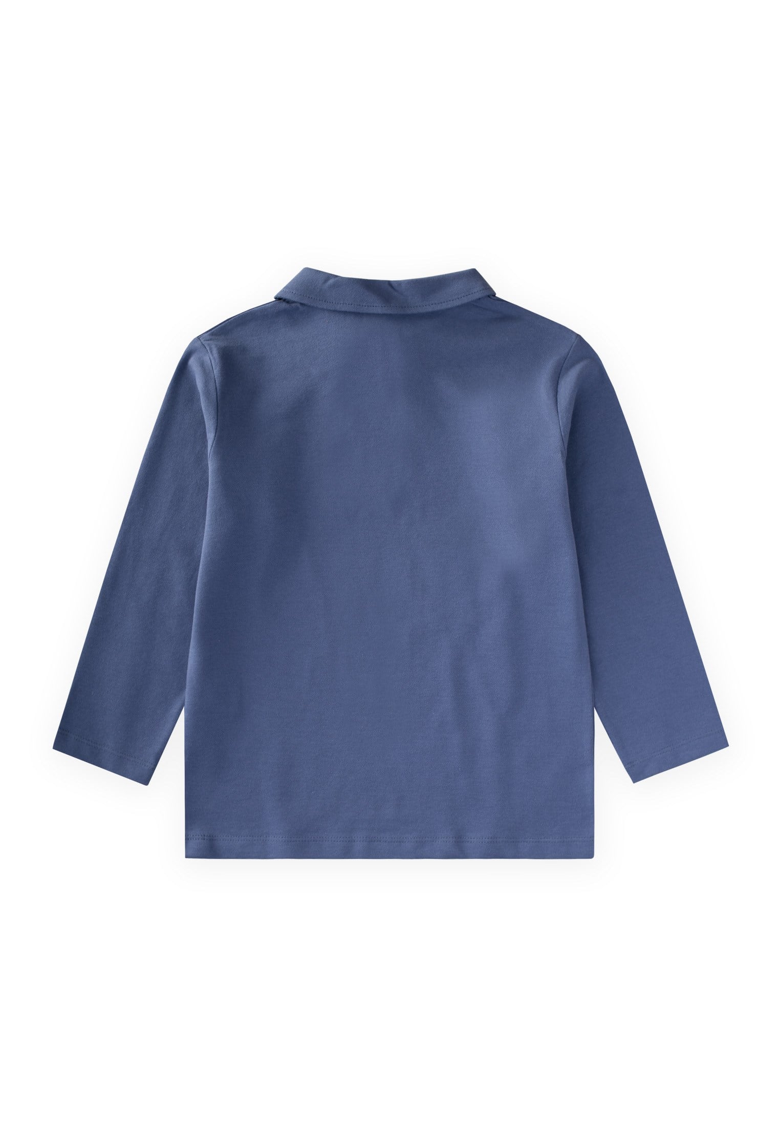 CigitPolo Yaka Uzun Kollu T-Shirt 5-12 Yaş İNDİGO MAVİ