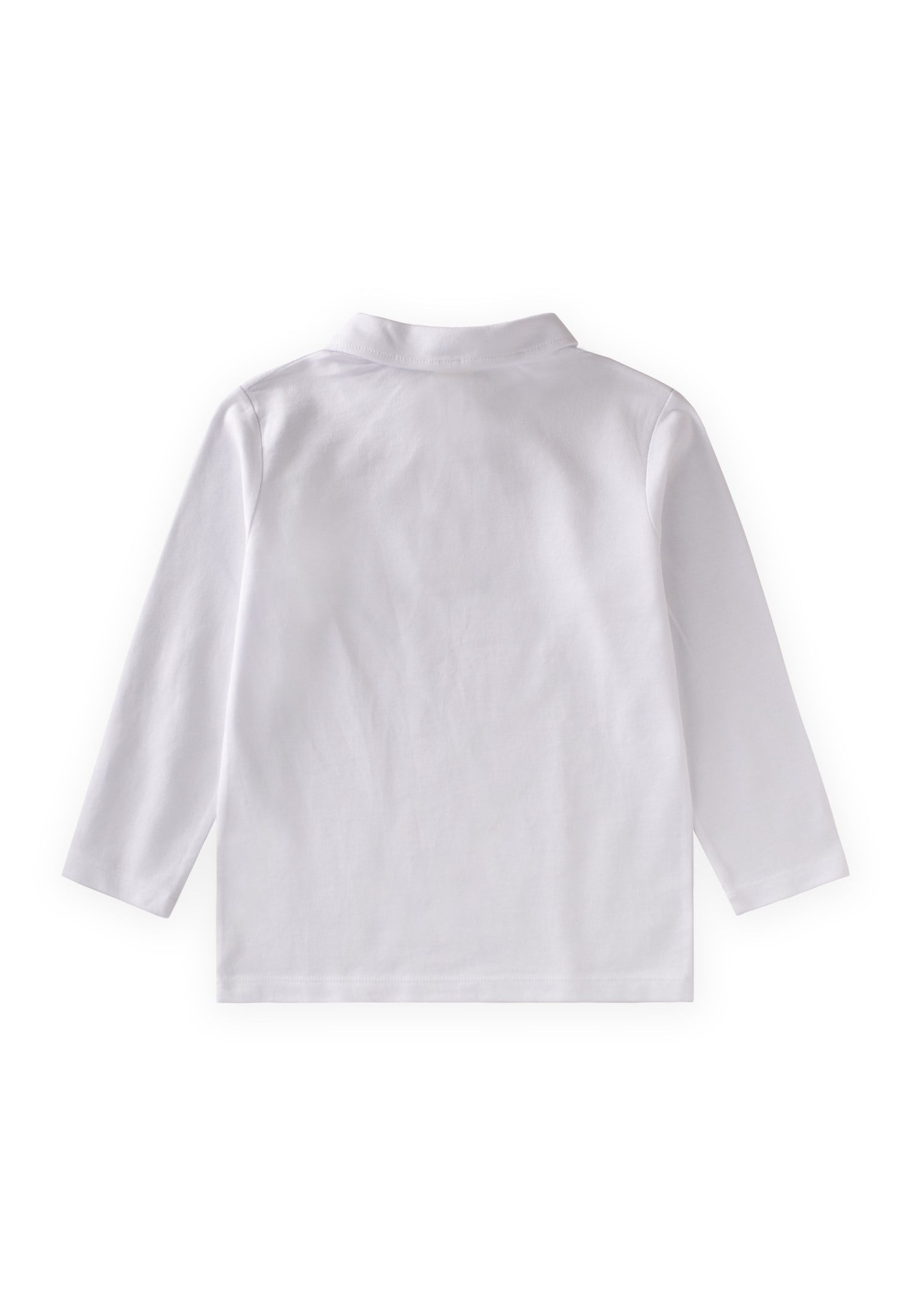 CigitPolo Yaka Uzun Kollu T-Shirt 5-12 Yaş KIRIK BEYAZ