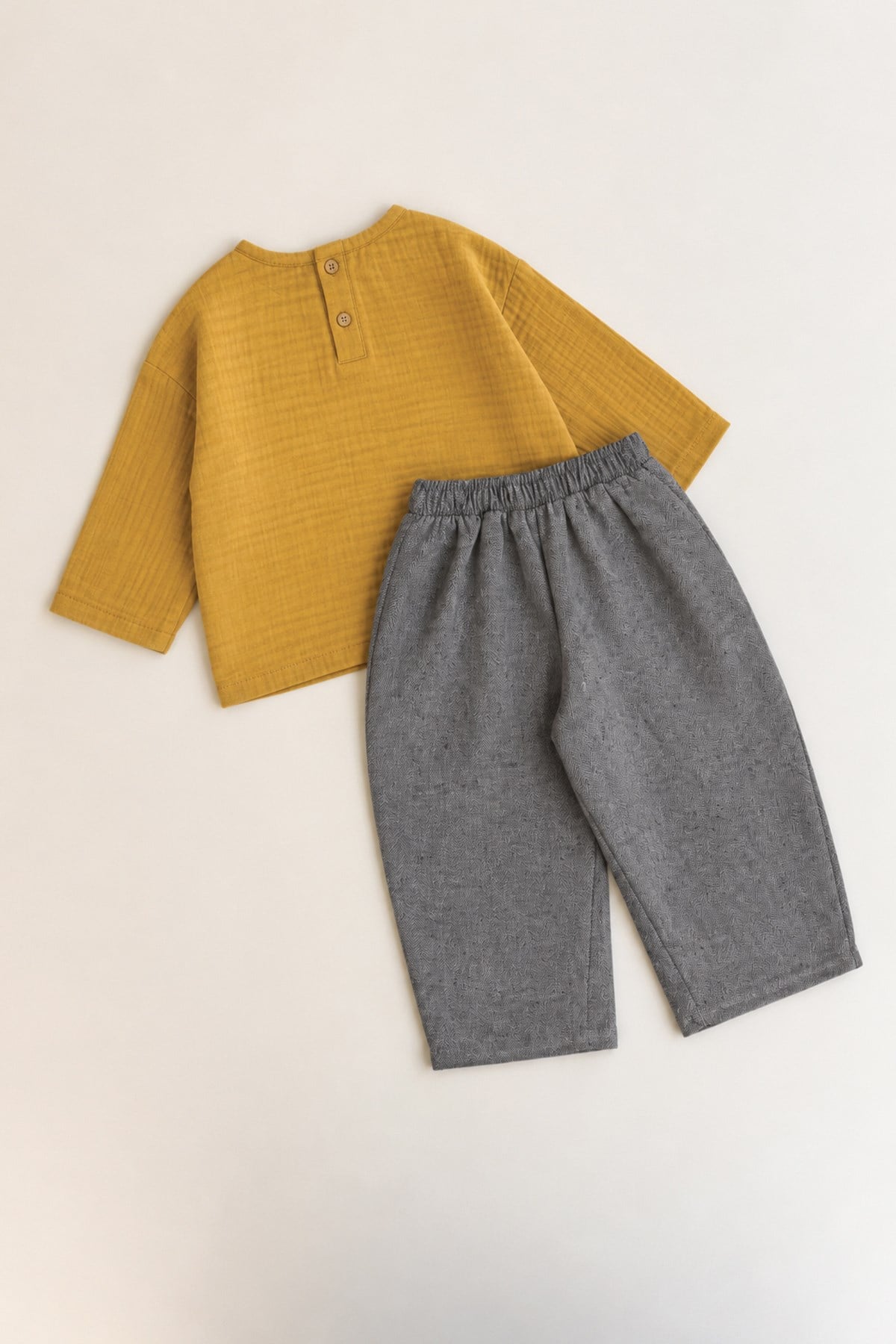 CigitMüslin Sweatshirt Takım 2-8 Yaş HARDAL SARI