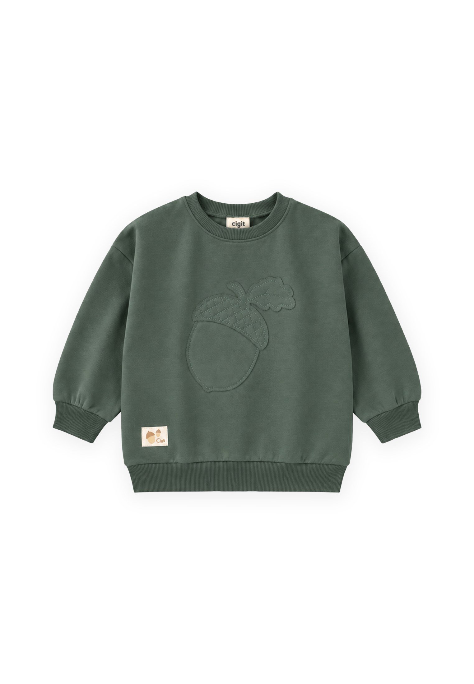 CigitMevsimlik Sweatshirt 1-7 Yaş HAKİ YEŞİL