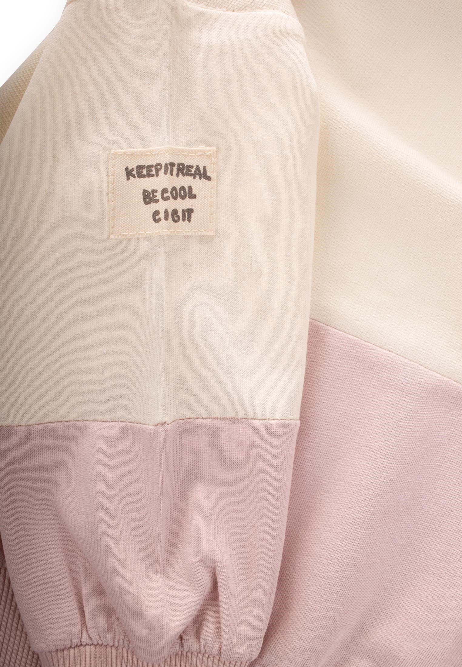 CigitGarnili Sweatshirt Takım 2-8 Yaş EKRU ANTİK PEMBE