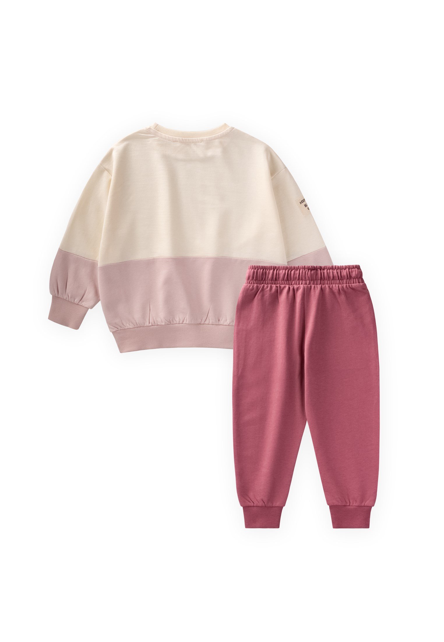 CigitGarnili Sweatshirt Takım 2-8 Yaş EKRU ANTİK PEMBE