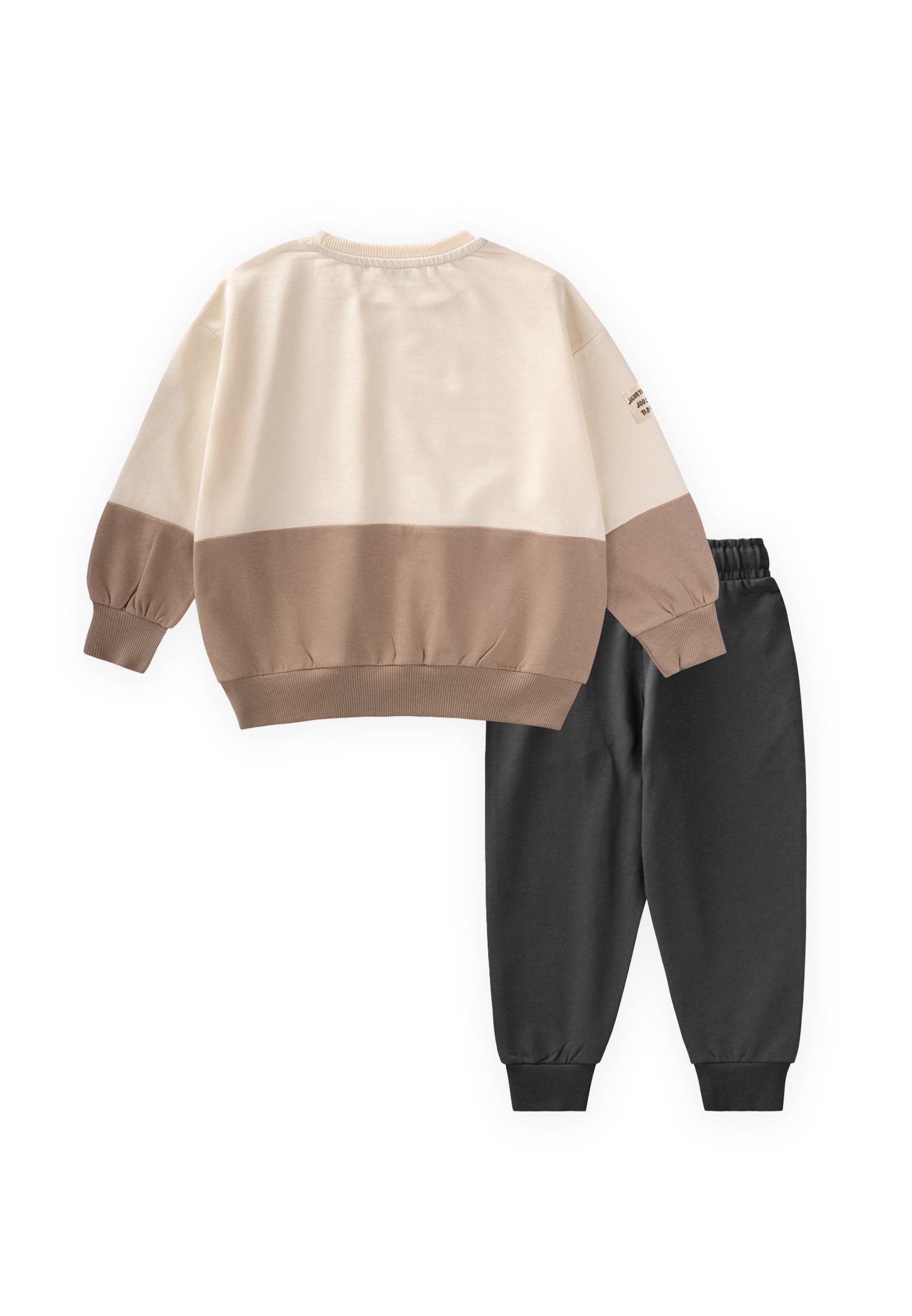 CigitGarnili Sweatshirt Takım 8-12 Yaş EKRU ANTRASİT
