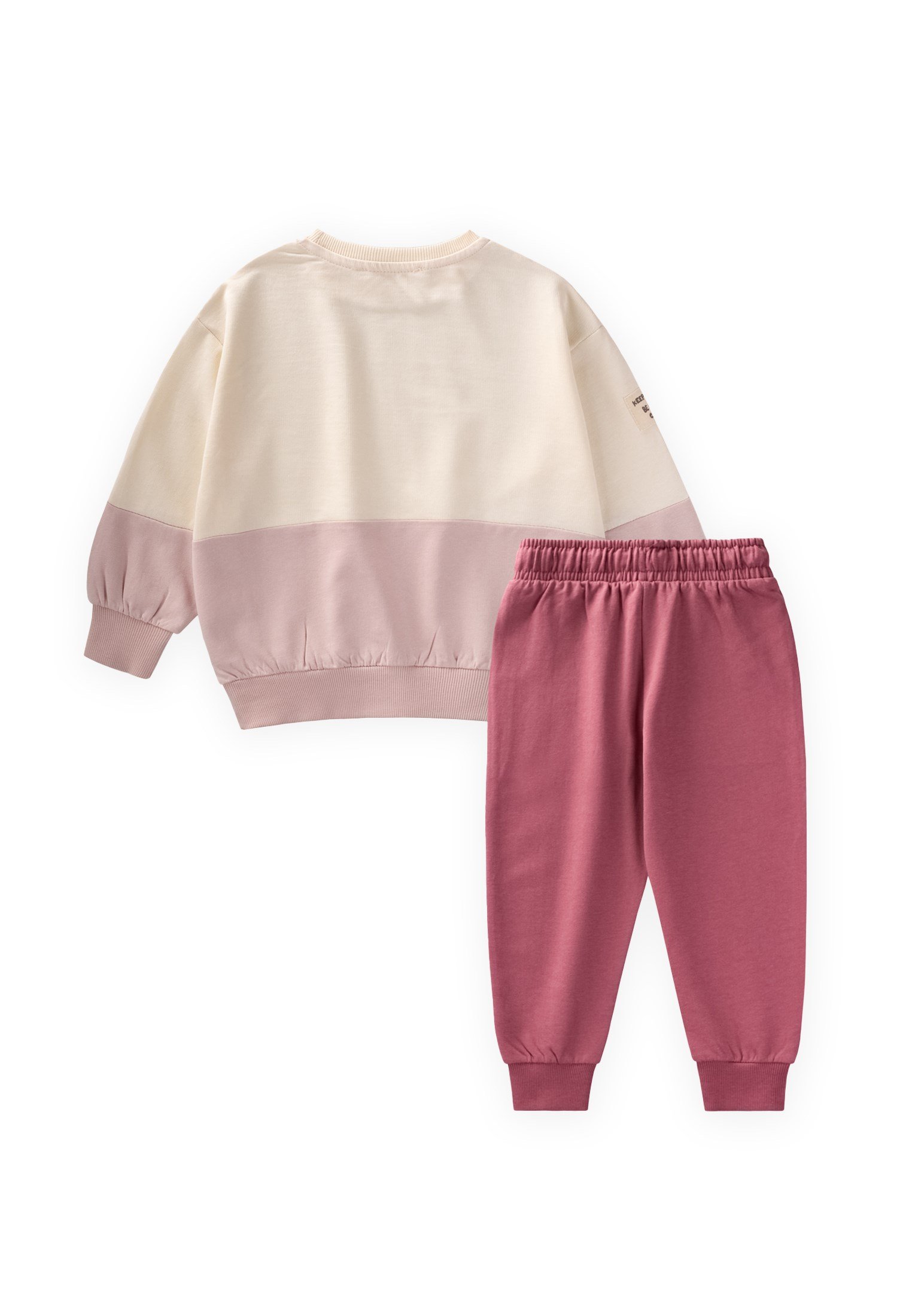 CigitGarnili Sweatshirt Takım 8-12 Yaş EKRU ANTİK PEMBE