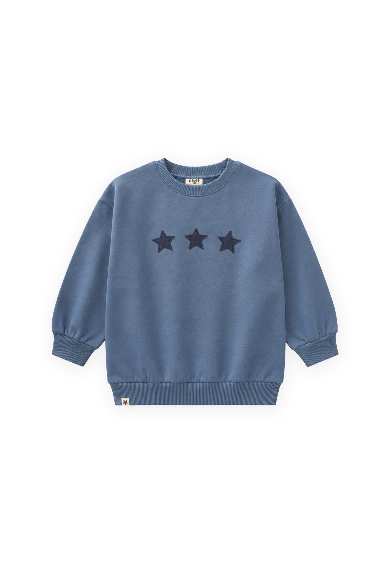 CigitMevsimlik Sweatshirt 1-7 Yaş İNDİGO MAVİ