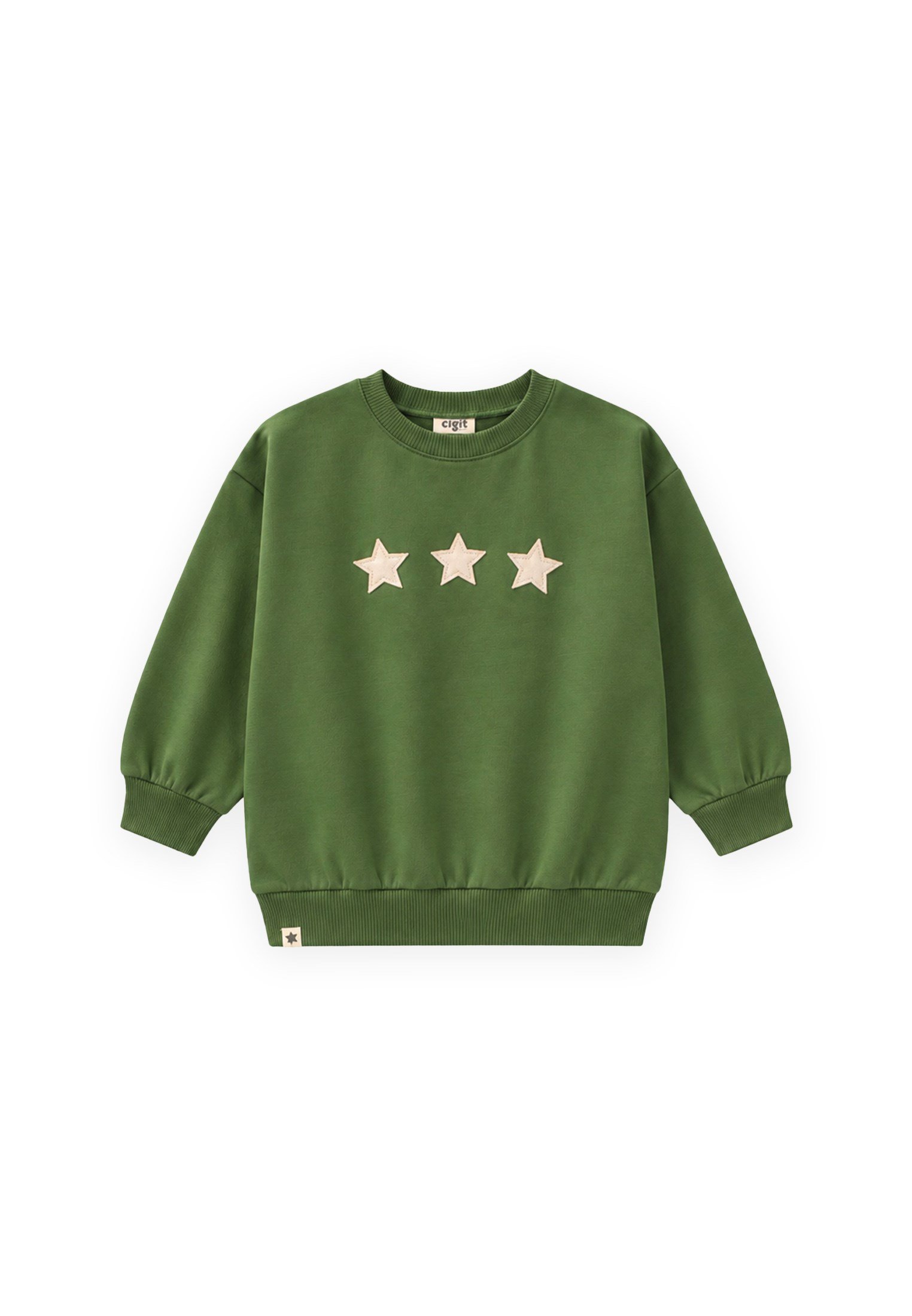 CigitMevsimlik Sweatshirt 1-7 Yaş YAĞ YEŞİLİ