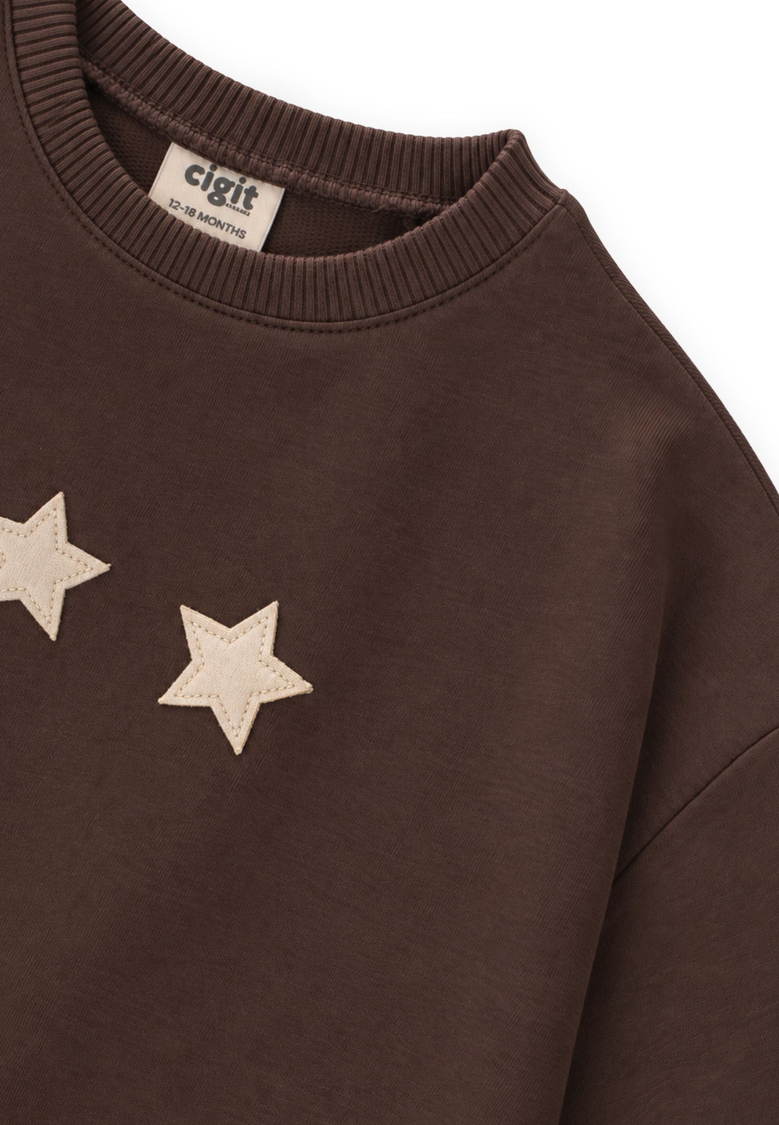 CigitMevsimlik Sweatshirt 1-7 Yaş KAHVERENGİ