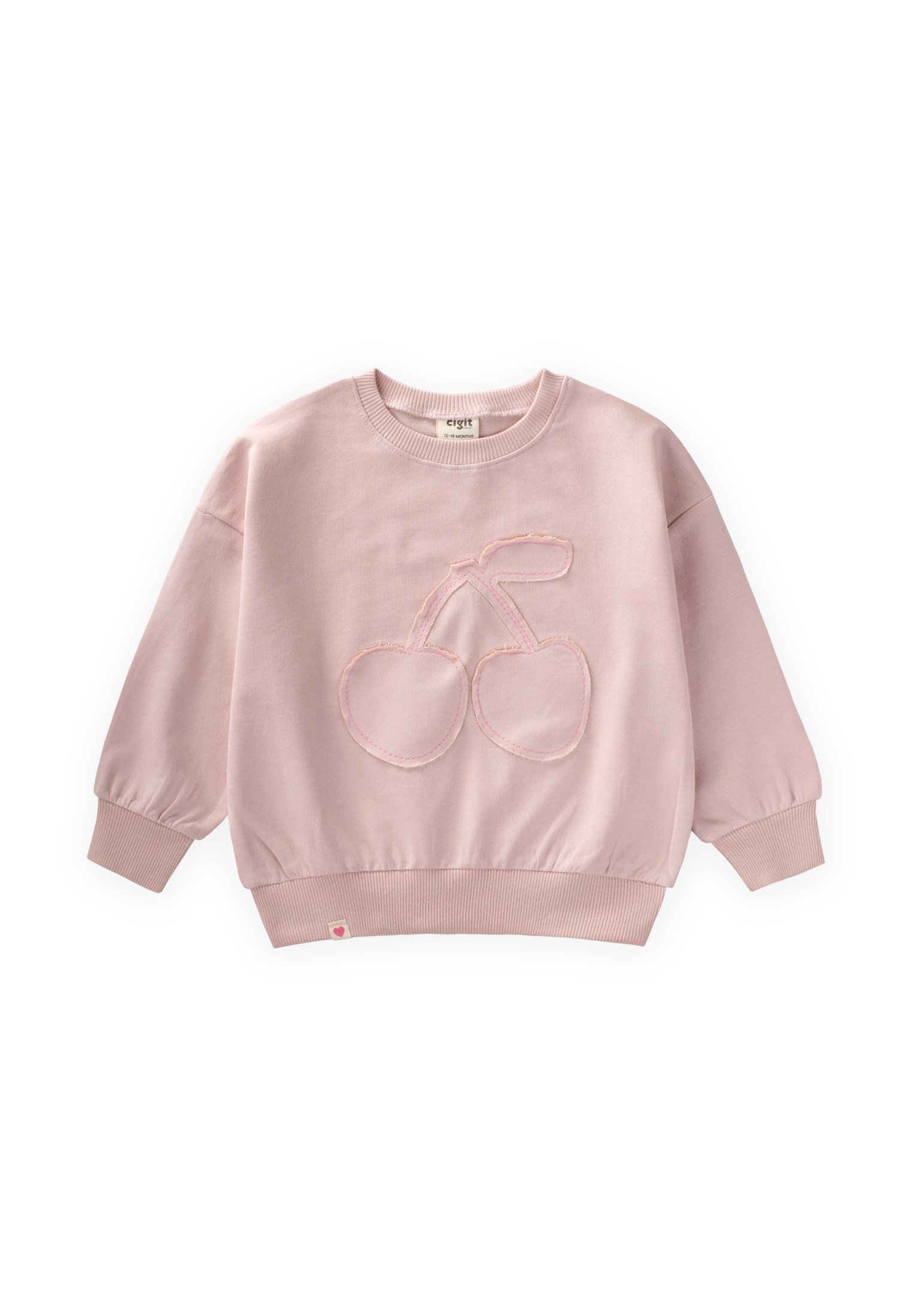 CigitMevsimlik Sweatshirt 1-7 Yaş PUDRA PEMBE