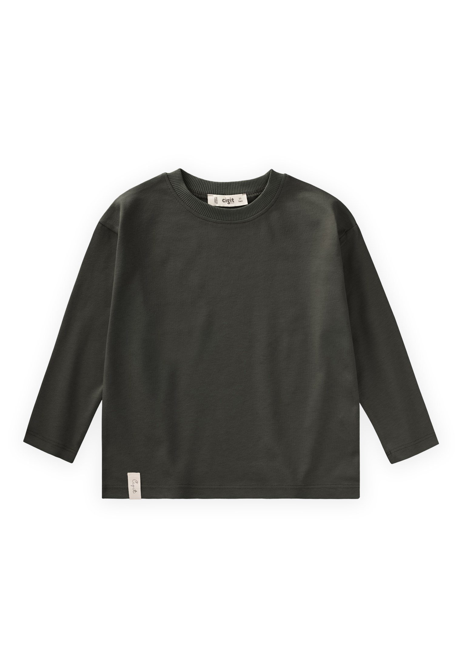 CigitMevsimlik Basic T-Shirt 8-12 Yaş HAKİ YEŞİL