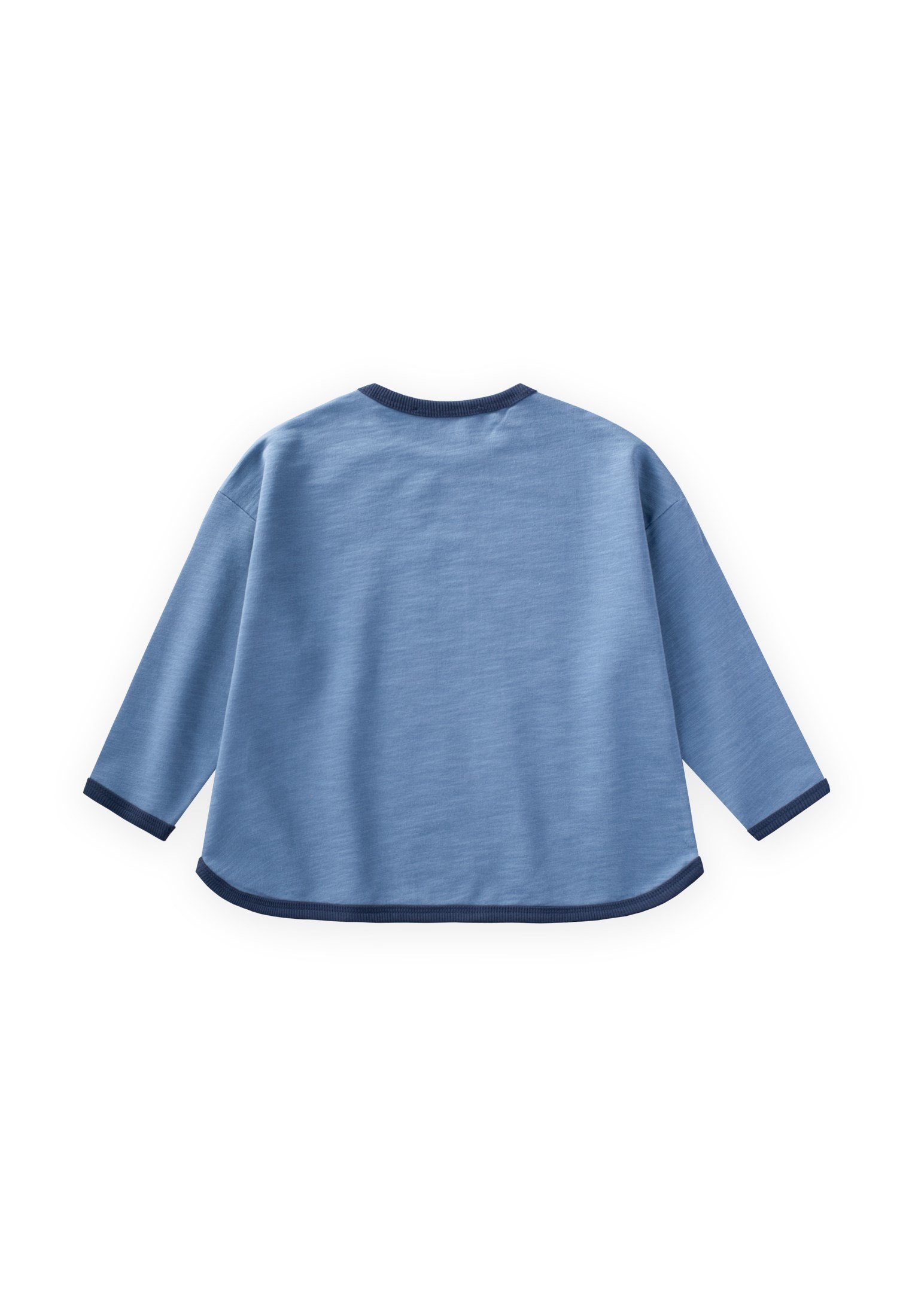 CigitGeniş Kesim Mevsimlik Uzun Kollu T-Shirt 2-8 Yaş İNDİGO MAVİ