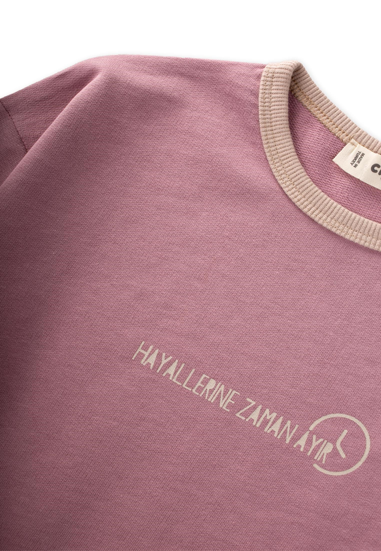 CigitGeniş Kesim Mevsimlik Uzun Kollu T-Shirt 2-8 Yaş LEYLAK