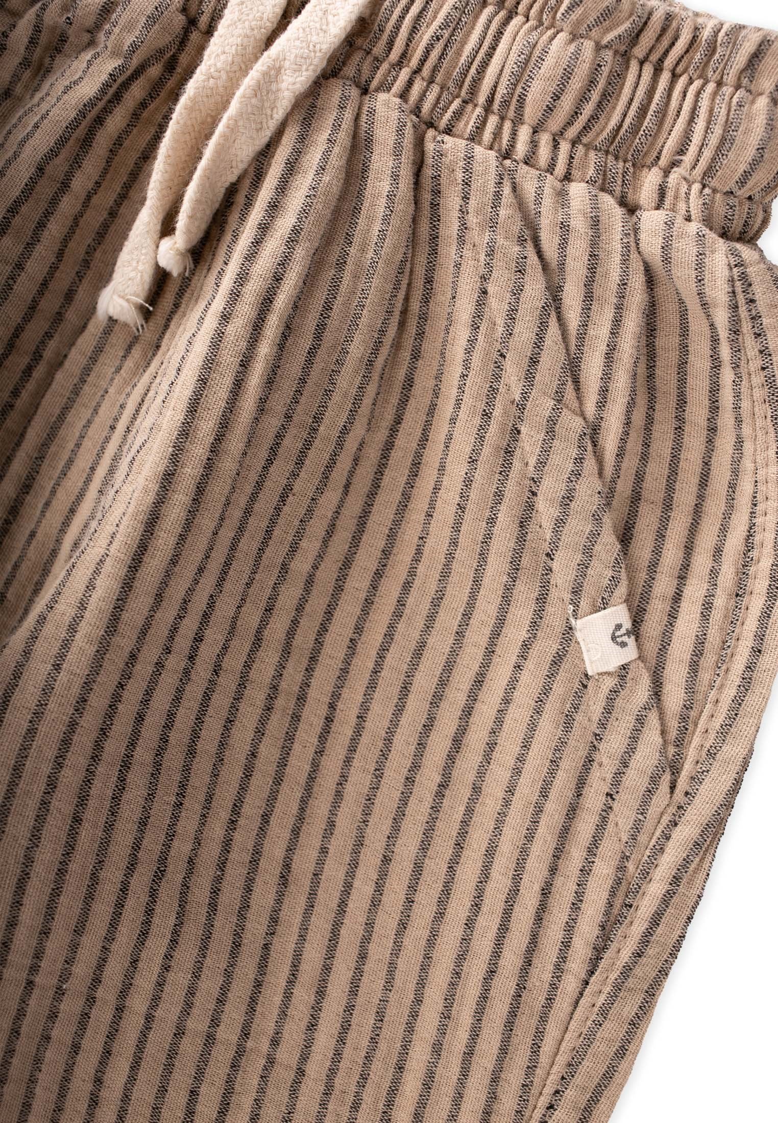 CigitMüslin Şalvar Pantolon 1-6 Yaş VİZON İNCE ÇİZGİ