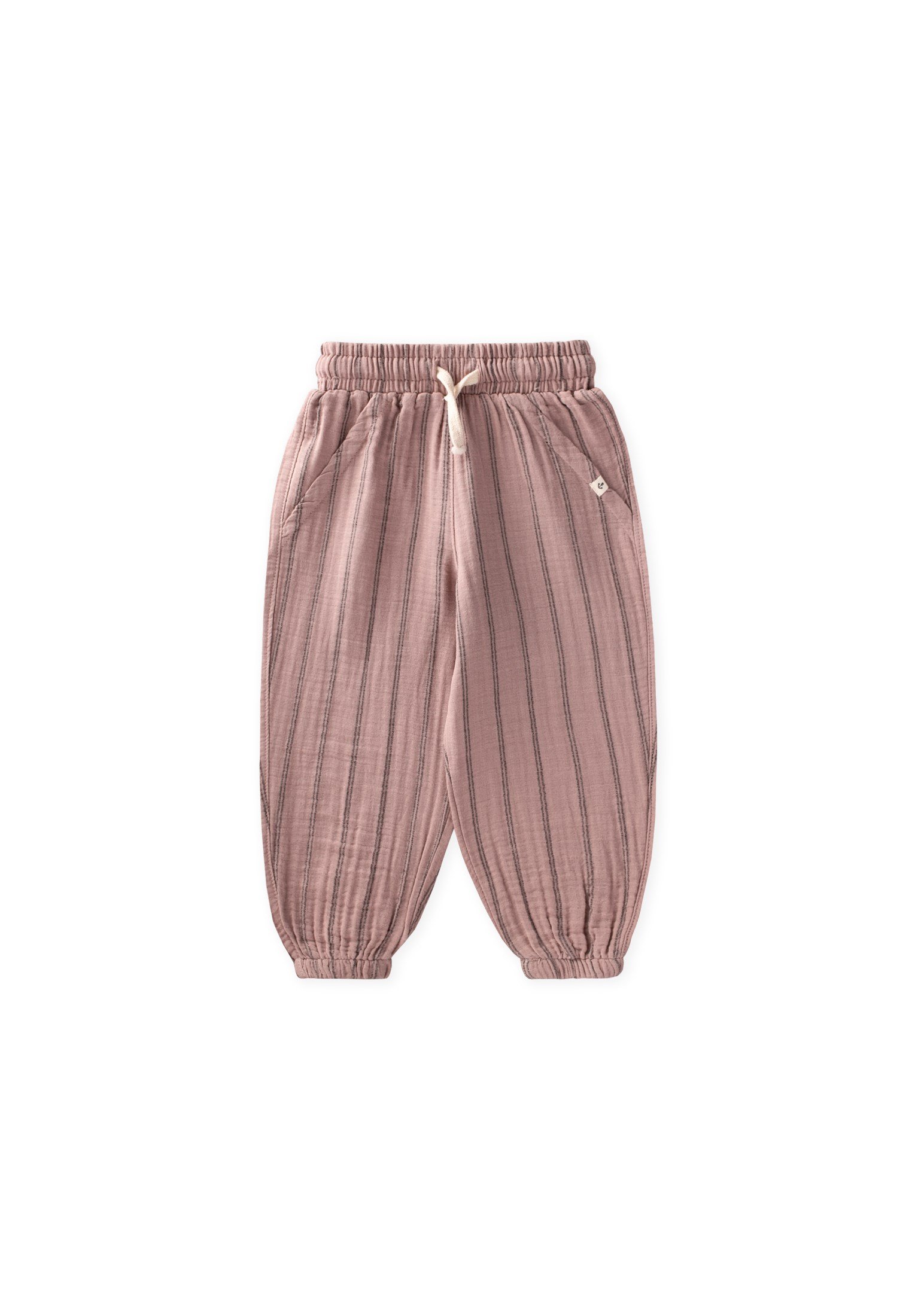 CigitMüslin Şalvar Pantolon 1-6 Yaş BAKIR ÇİFT ÇİZGİLİ