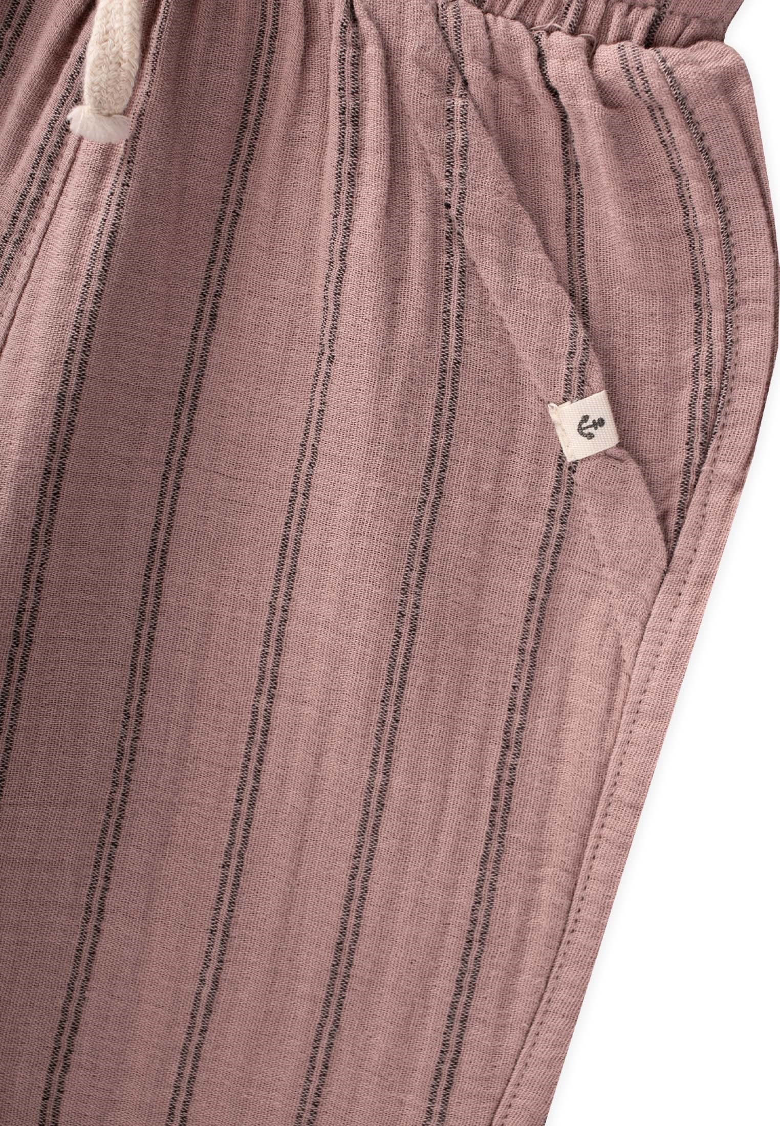 CigitMüslin Şalvar Pantolon 1-6 Yaş BAKIR ÇİFT ÇİZGİLİ