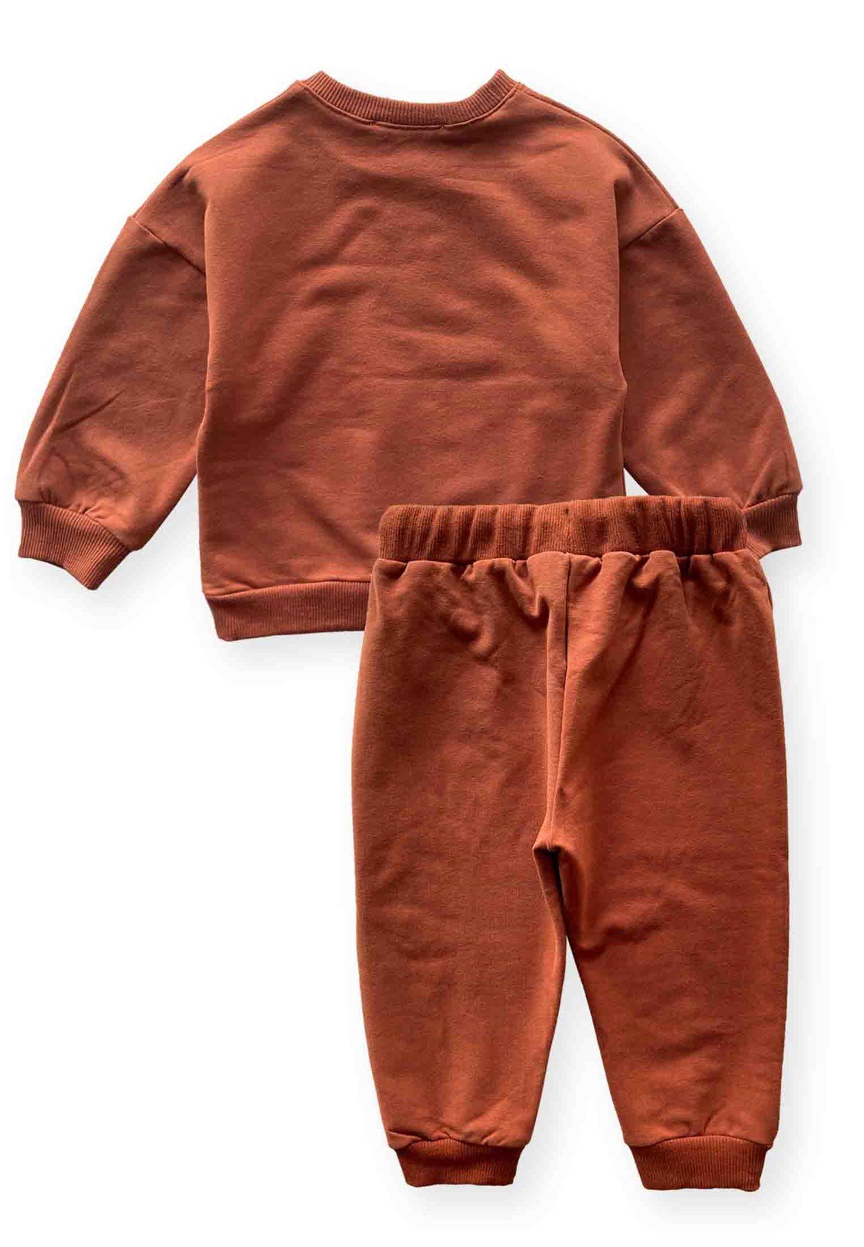 80967 - 5047CigitKaryoka Detaylı Sweat Takım 2-7 Yaş K. KİREMİT 