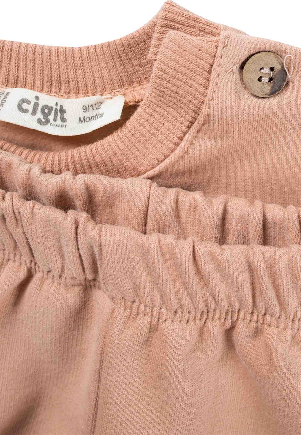 80968 - 5057CigitBasıc Sweat 0-3 Yaş PEMBE 
