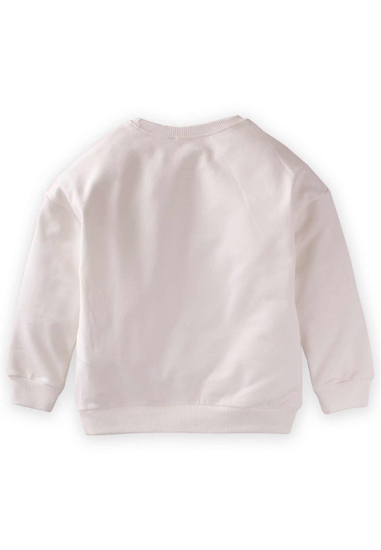 CigitFırfır Detaylı Baskılı Sweatshırt 3-9 Yaş EKRU