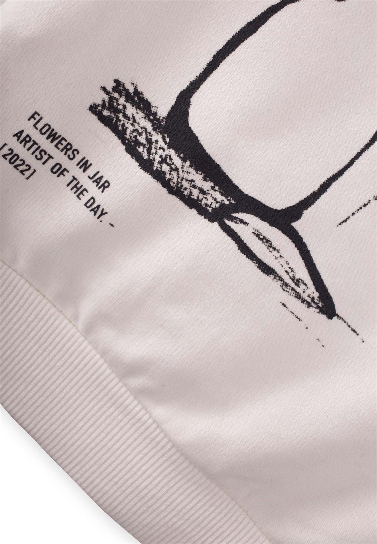 CigitFırfır Detaylı Baskılı Sweatshırt 3-9 Yaş EKRU