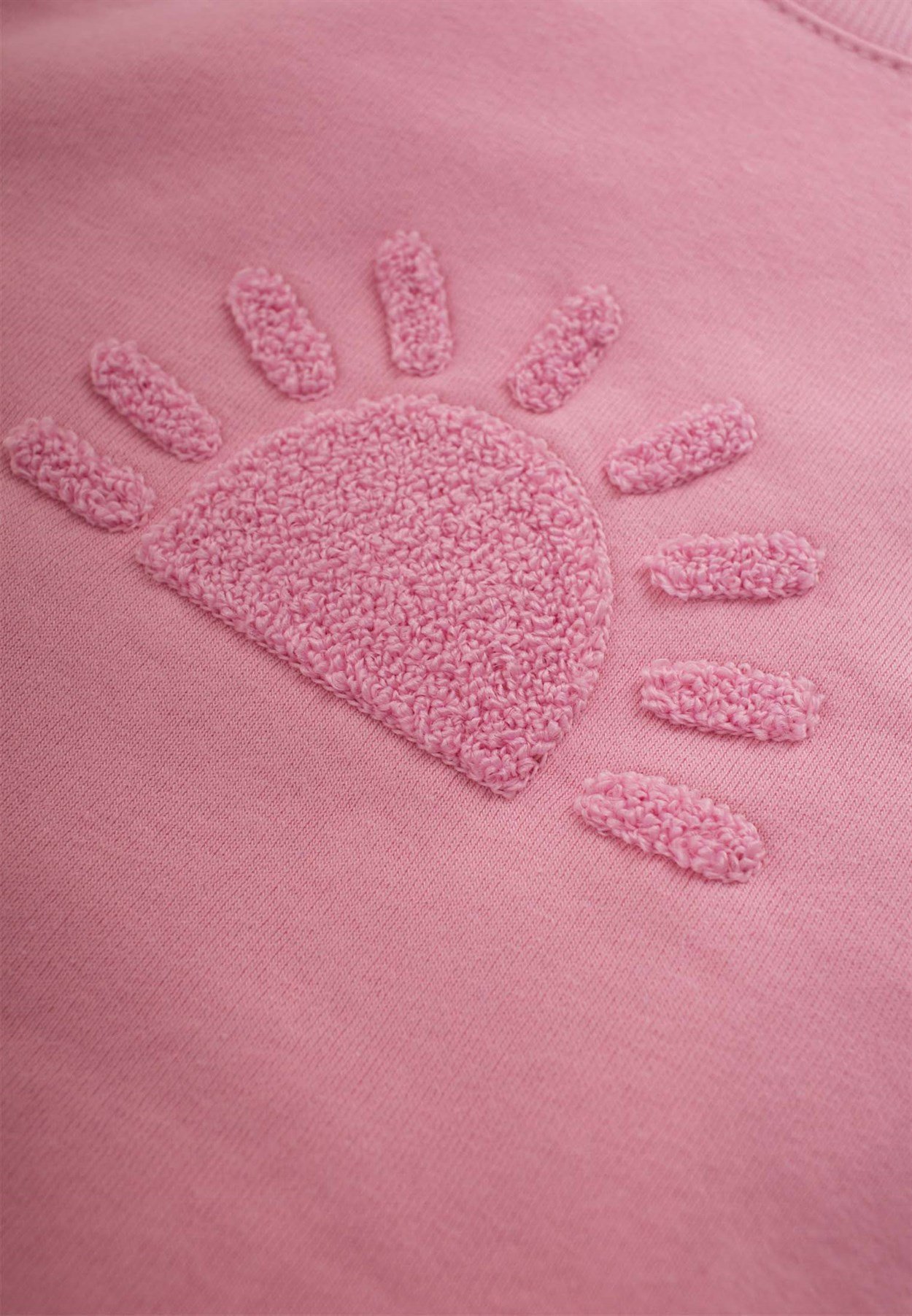 CigitGüneş Süzene Nakışlı Geniş Kesim Sweatshırt Takım 2-9 Yaş PEMBE