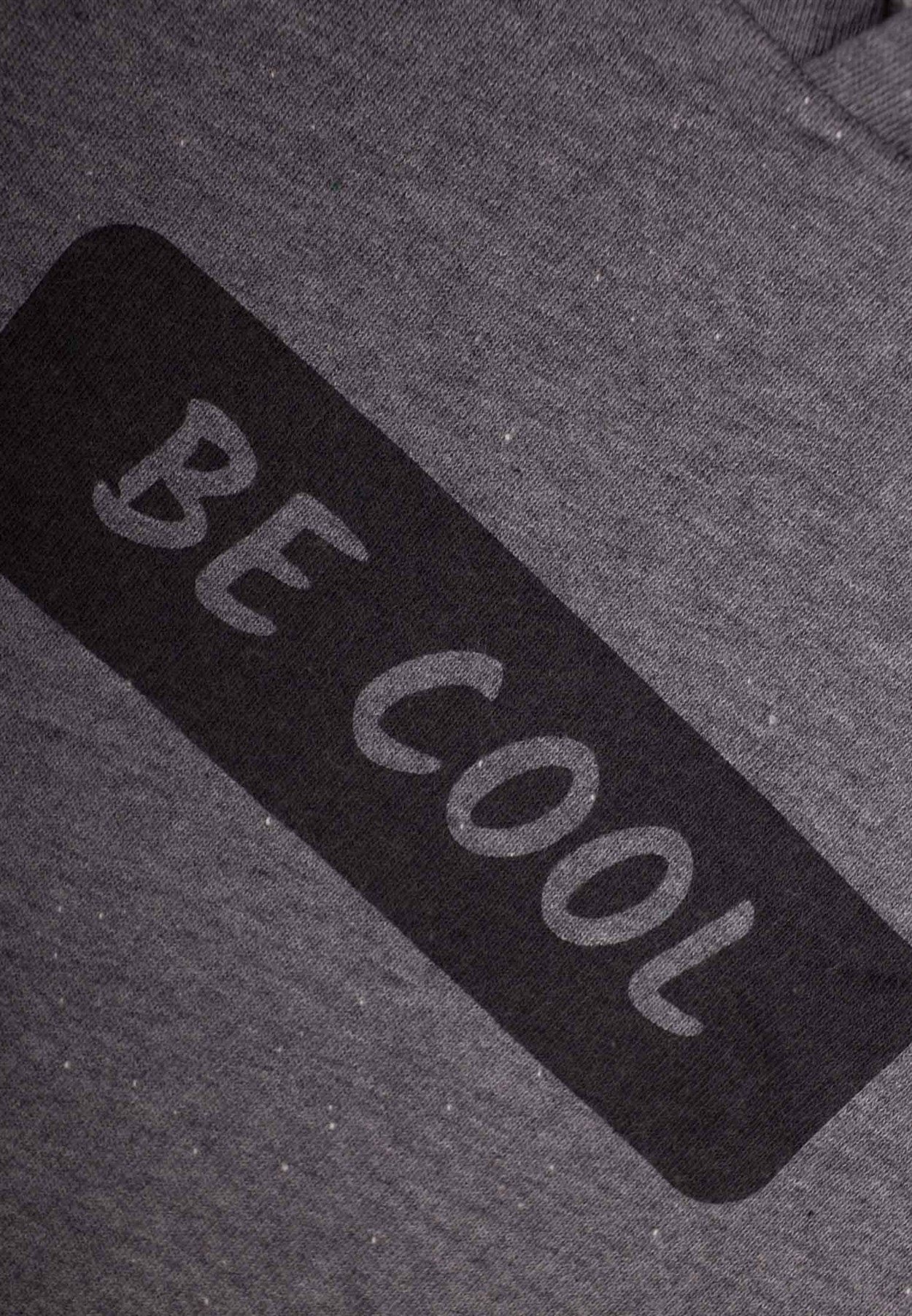 CigitBe Cool Baskılı Kısa Kol Kapşonlu Sweat 2-8 Yaş K GRİ MELANJ