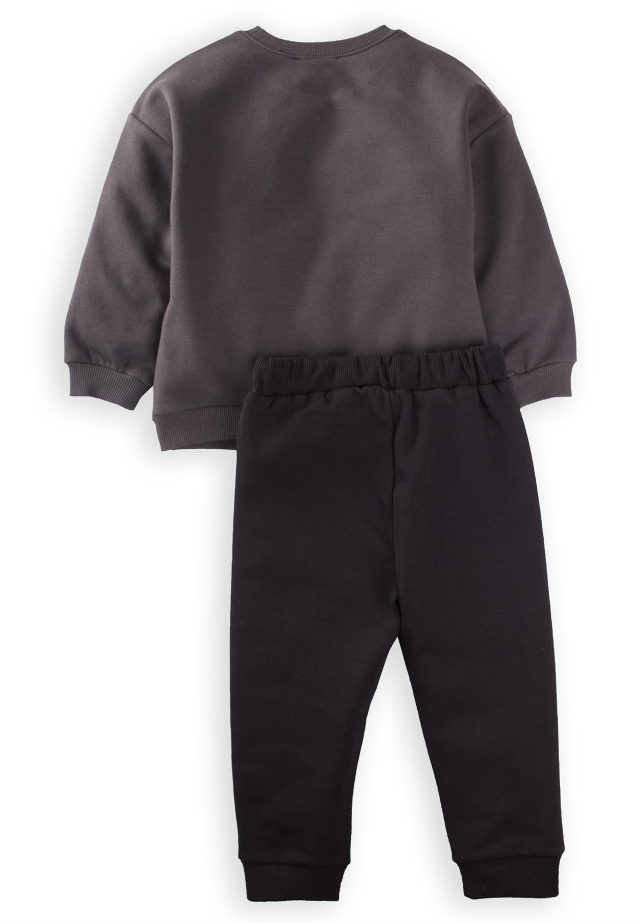 CigitCool Days Baskılı Sweatshırt Takım 3-8 Yaş ANTRASİT
