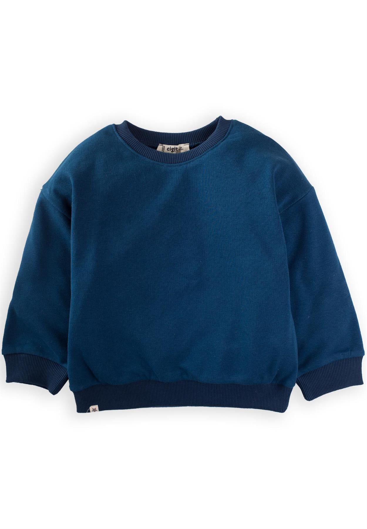 CigitBasic Sweatshırt 2-8 Yaş LACİVERT