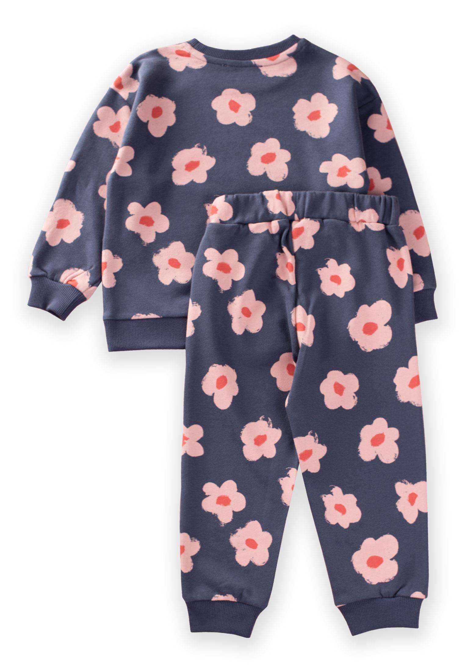 CigitPapatya Desenli Sweatshırt Takım 2-10 Yaş LACİVERT