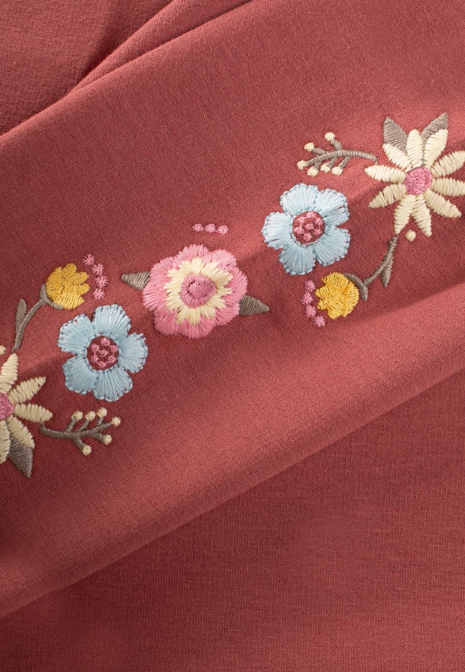 CigitKol Nakışlı Sweatshırt 2-12 Yaş GÜL KURUSU