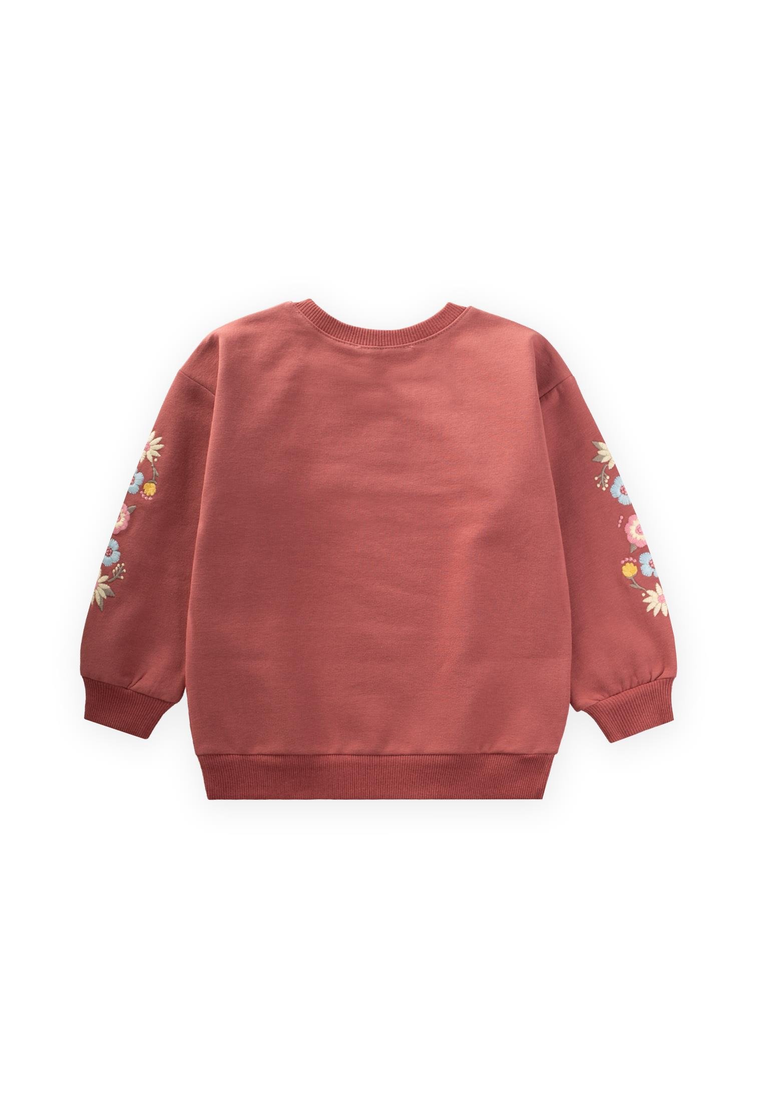 CigitKol Nakışlı Sweatshırt 2-12 Yaş GÜL KURUSU