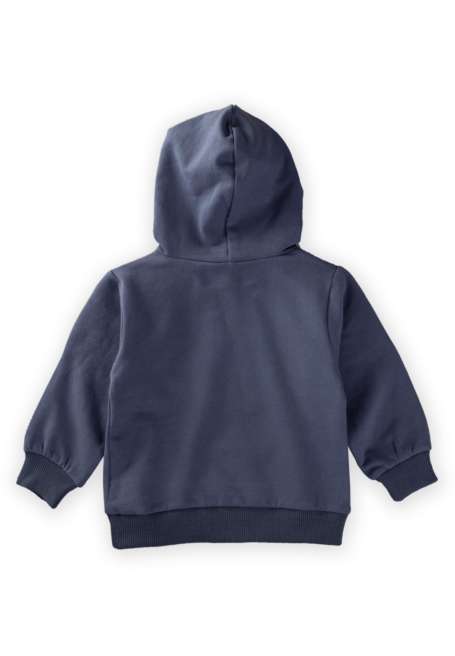 CigitAtlı Karınca Baskılı Kapşonlu Sweatshırt 1-8 Yaş LACİVERT