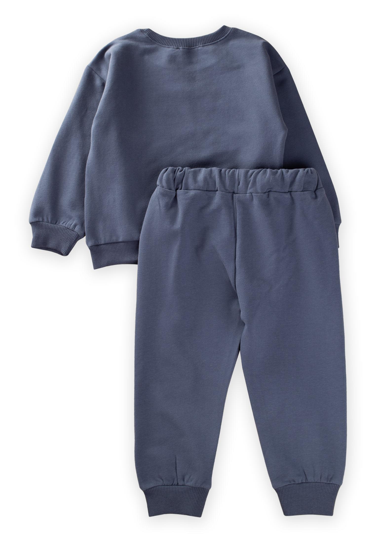 CigitGırls Baskılı Sweatshırt Takım 2-10 Yaş LACİVERT