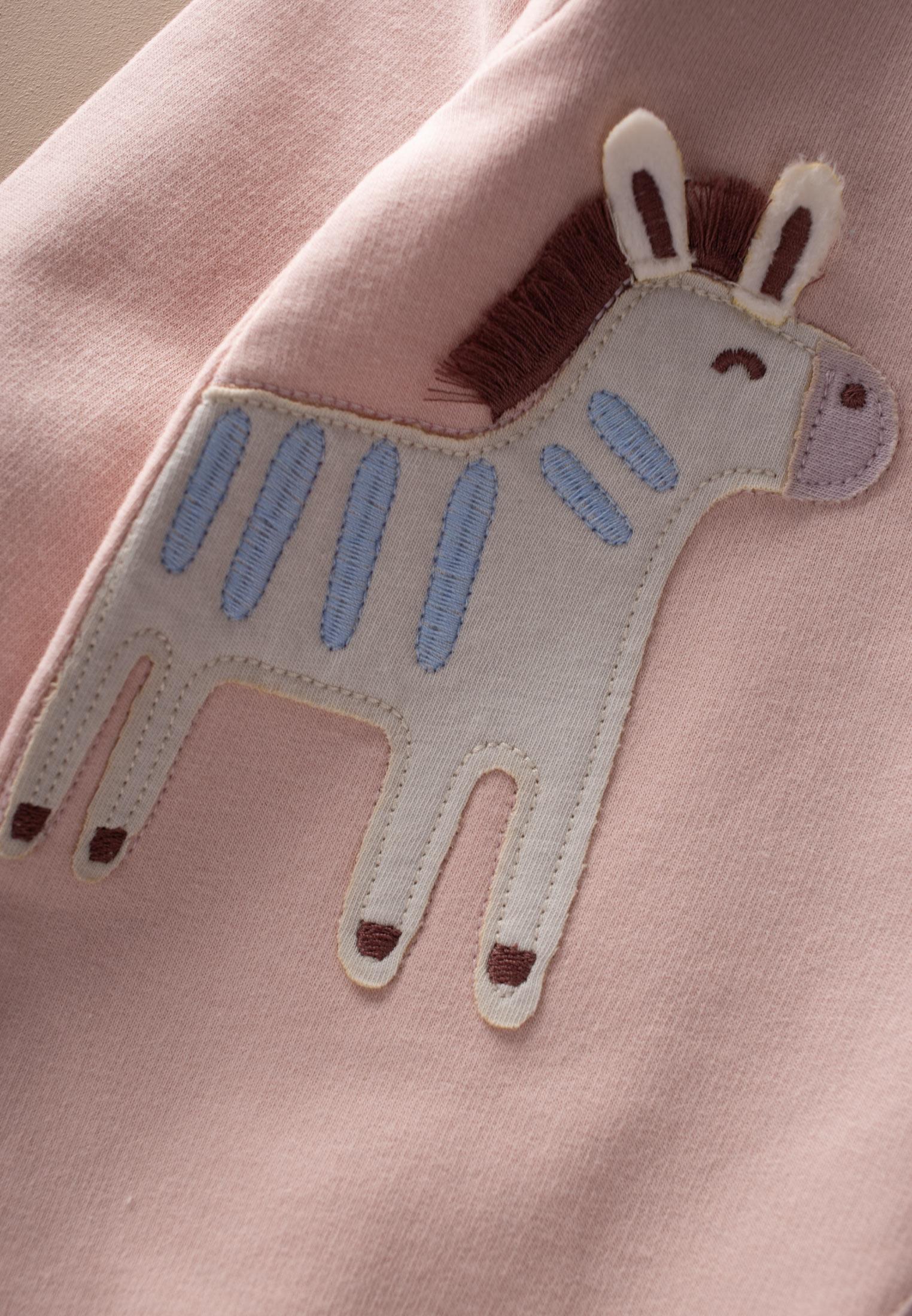 CigitZebra Aplikeli Tulum 0-3 Yaş PUDRA PEMBE