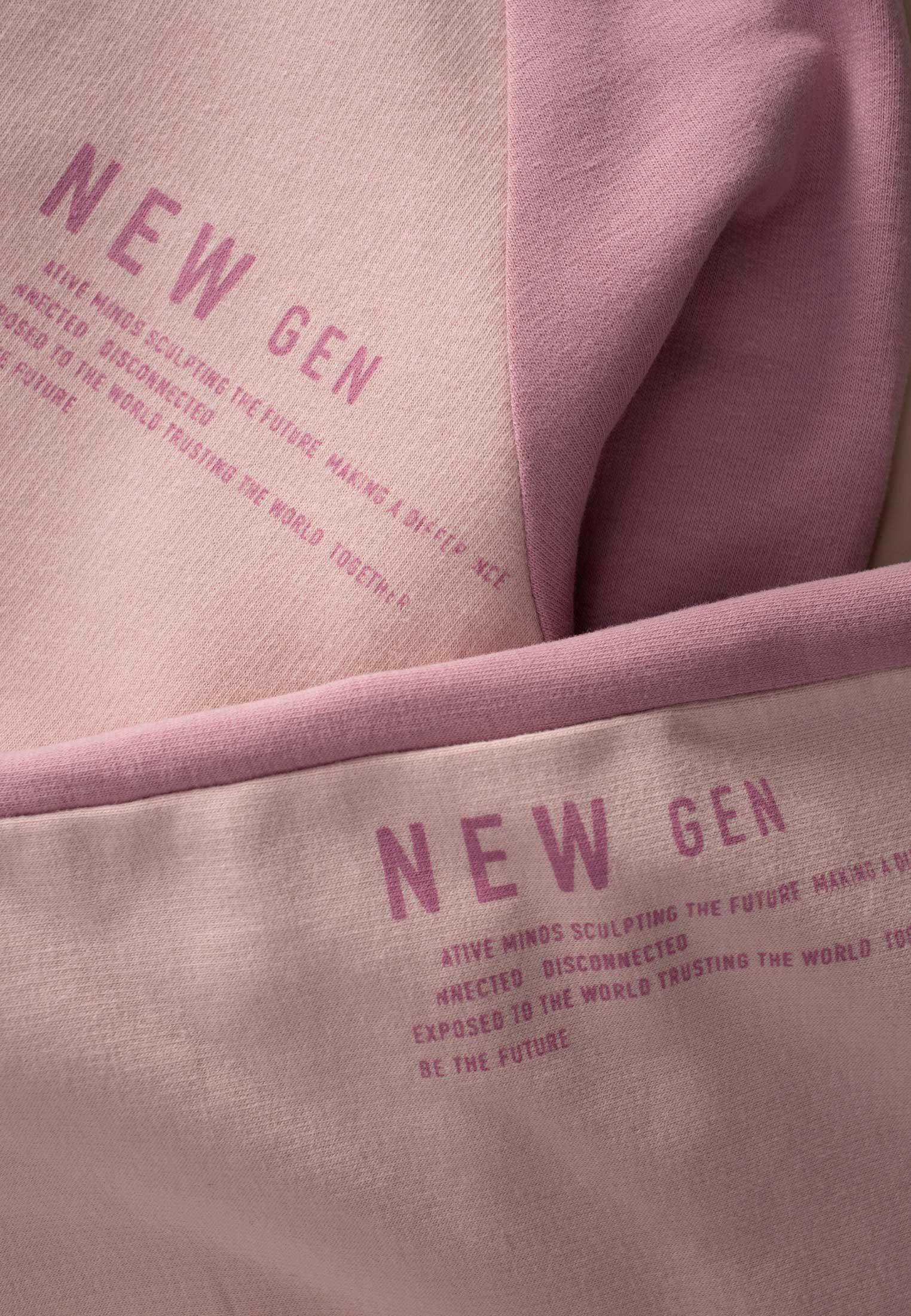 CigitNew Gen Baskılı Garnili Sweatshırt Takım 2-10 Yaş PUDRA PEMBE