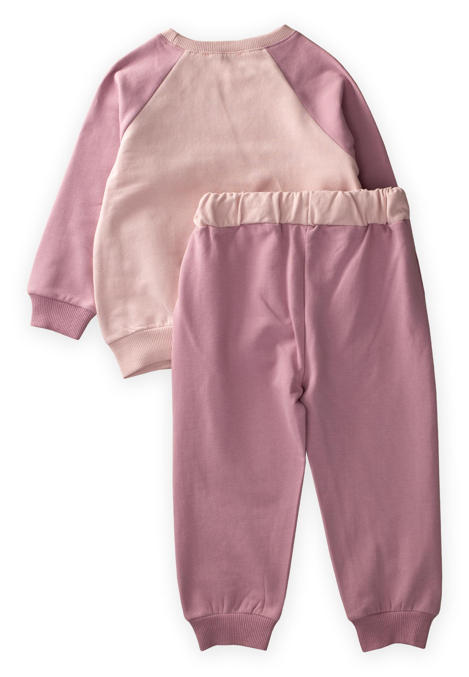 CigitNew Gen Baskılı Garnili Sweatshırt Takım 2-10 Yaş PUDRA PEMBE