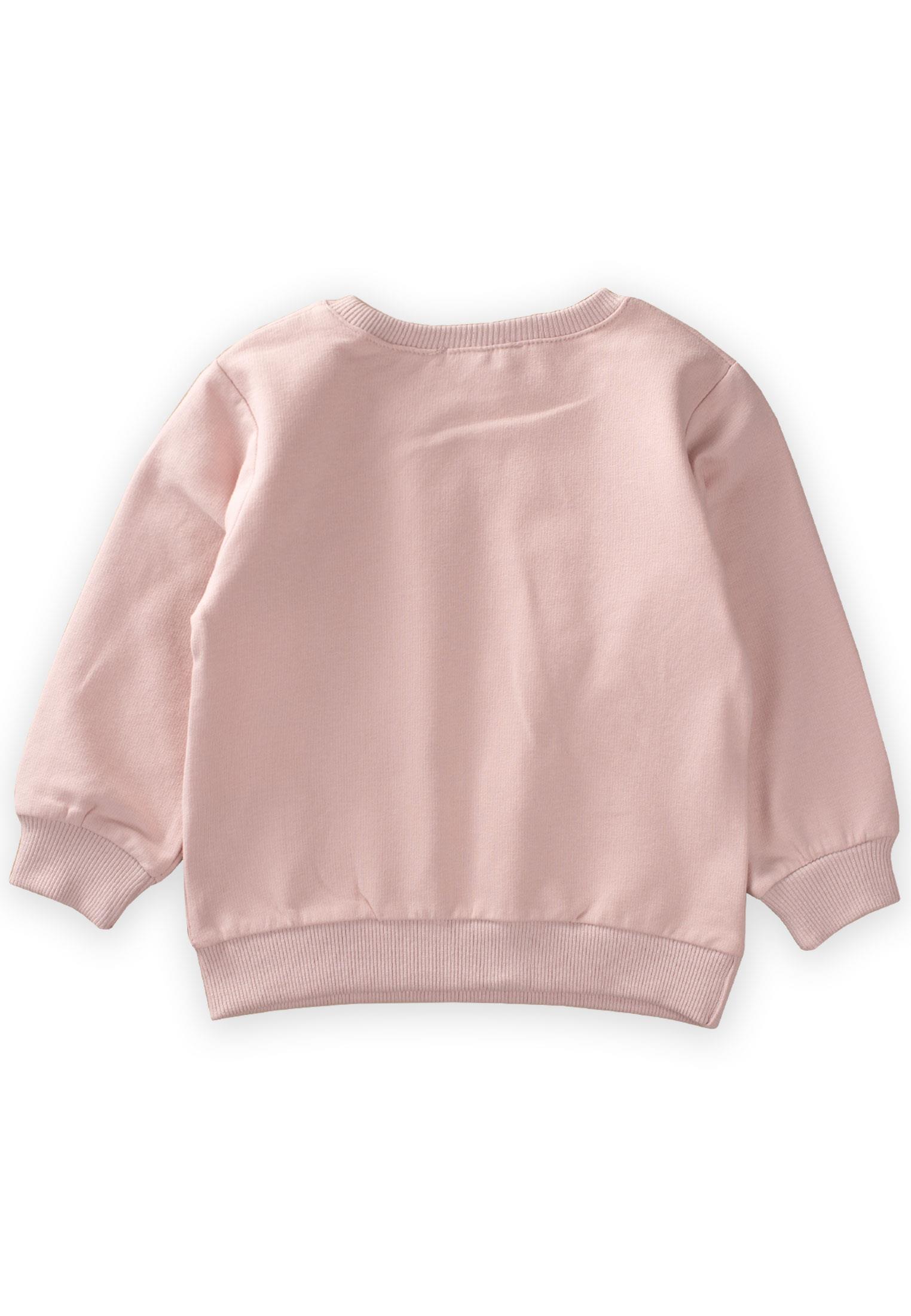 CigitÇiçek Nakışlı Sweatshırt 1-7 Yaş PUDRA PEMBE