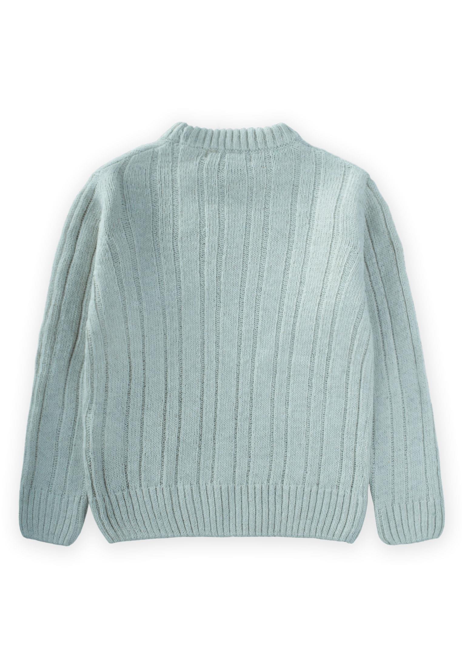 CigitSaç Örgülü Kazak 1-8 Yaş MİNT YEŞİLİ