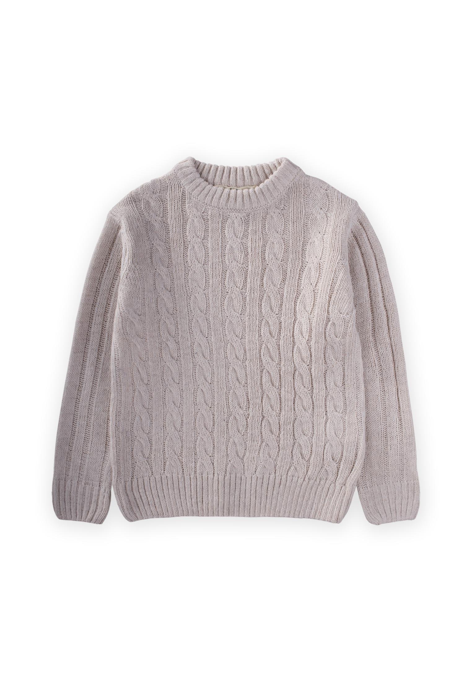 CigitSaç Örgülü Kazak 1-8 Yaş TAŞ