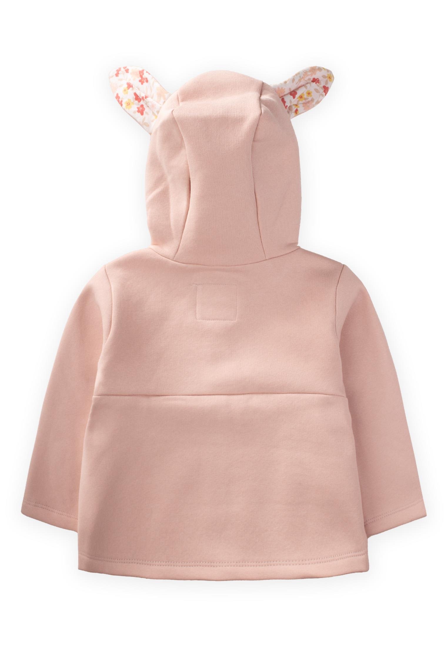 CigitTavşan Kulaklı Kız Hırka 1-5 Yaş PUDRA PEMBE