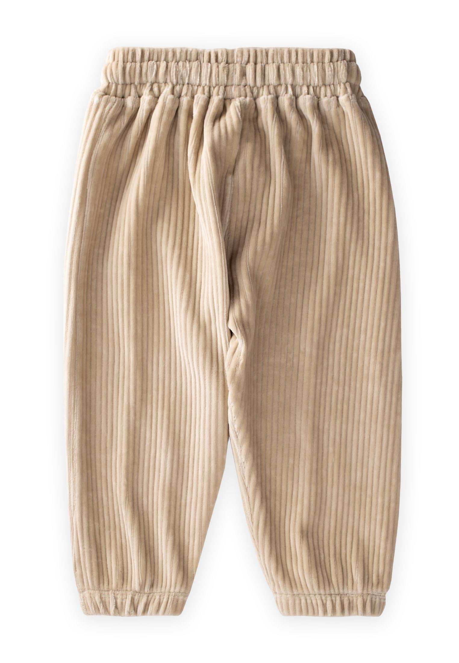 CigitFitilli Kadife Jogger Pantolon 1-10 Yaş BEJ